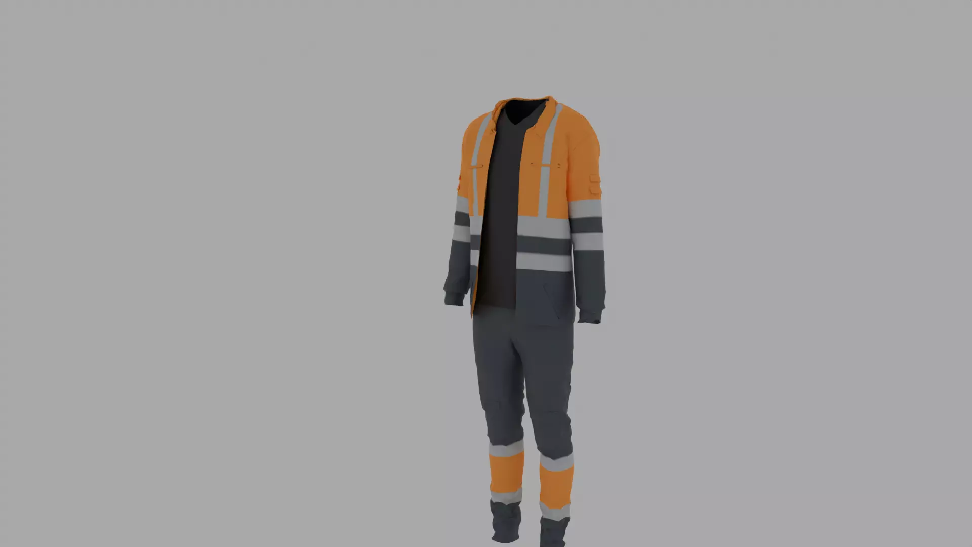 delivery man uniform Low-poly 3D model_0