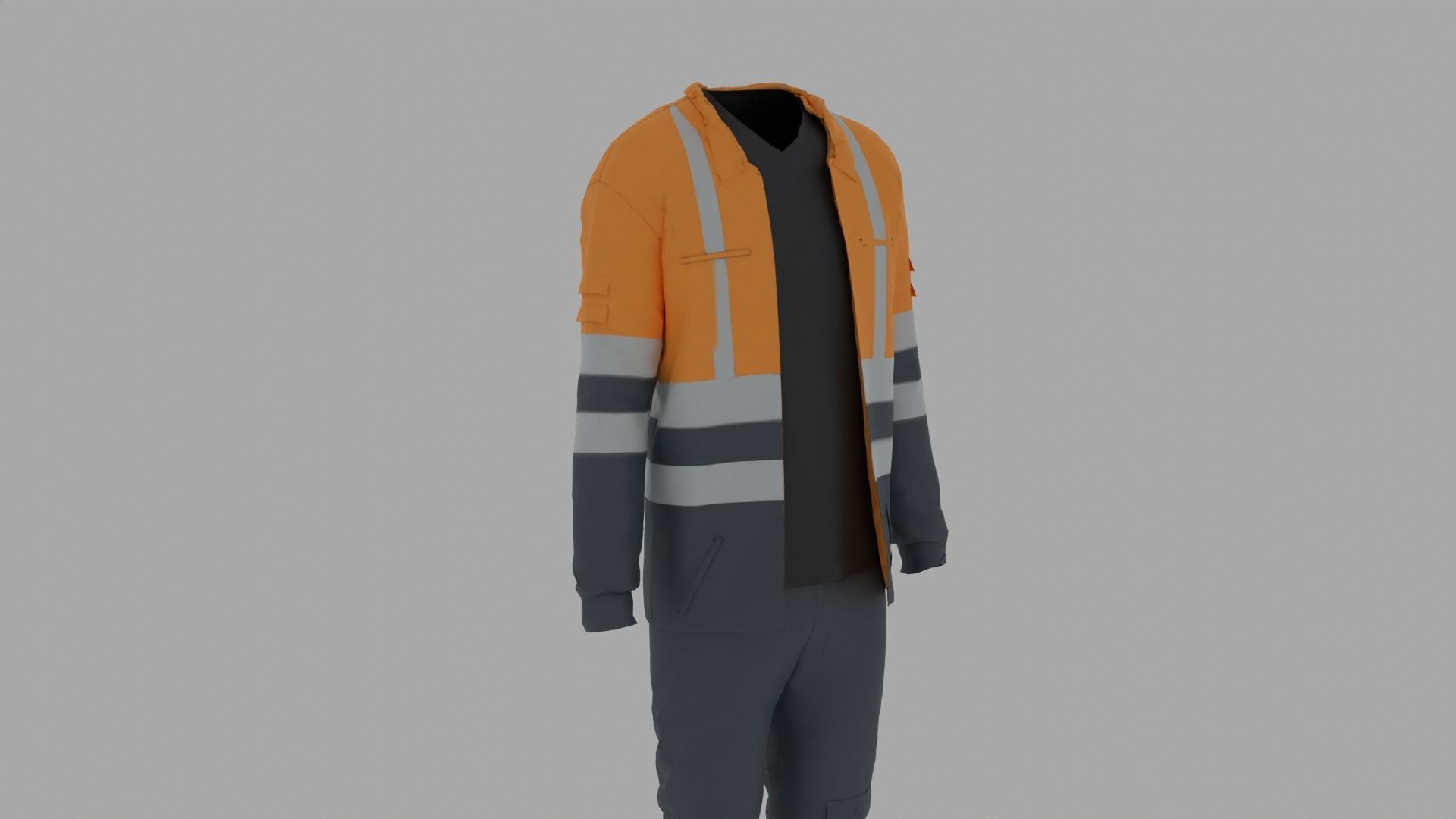 delivery man uniform Low-poly 3D model_6