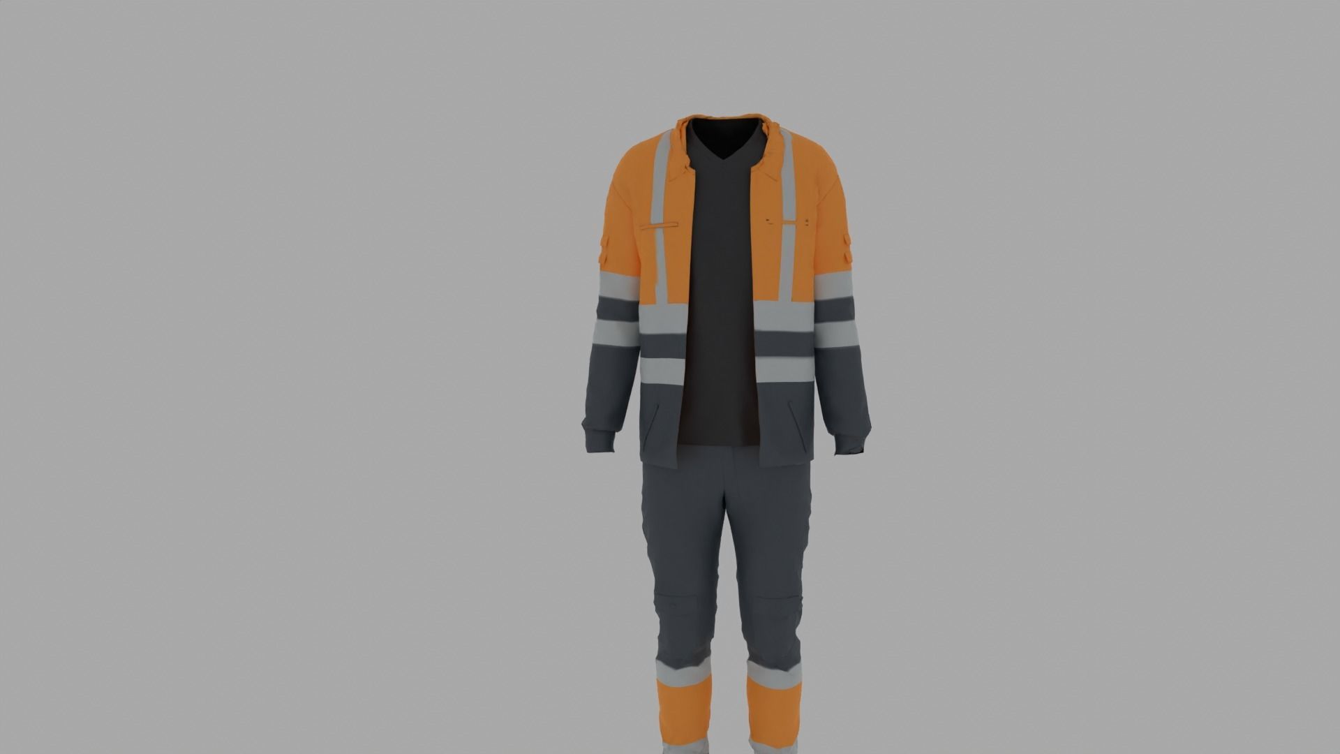 delivery man uniform Low-poly 3D model_3
