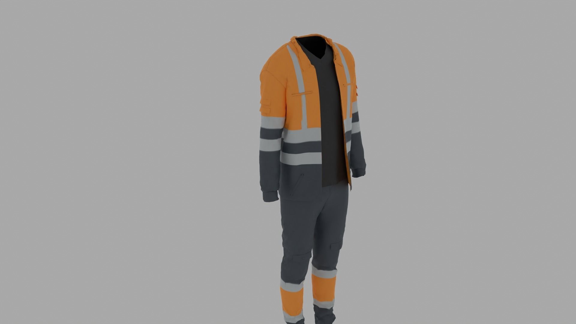 delivery man uniform Low-poly 3D model_1