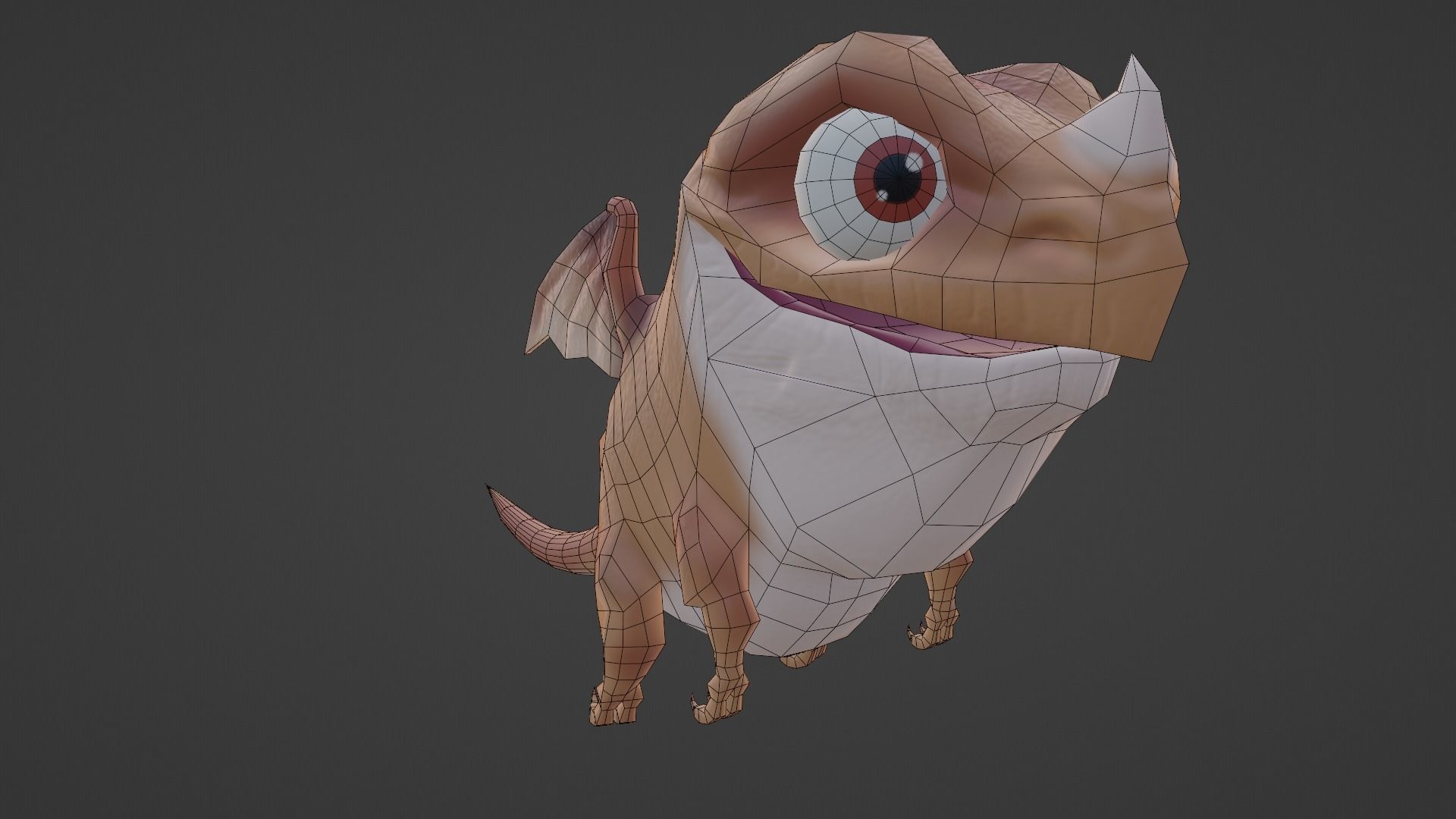 Character dragon Low-poly 3D model_15