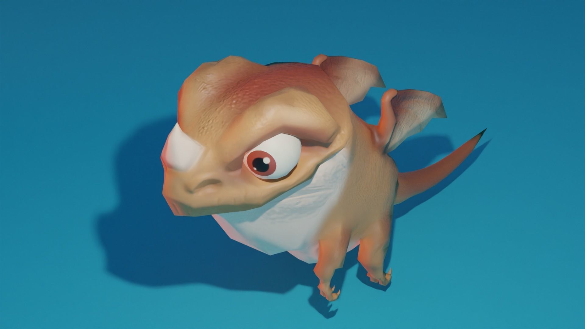 Character dragon Low-poly 3D model_5