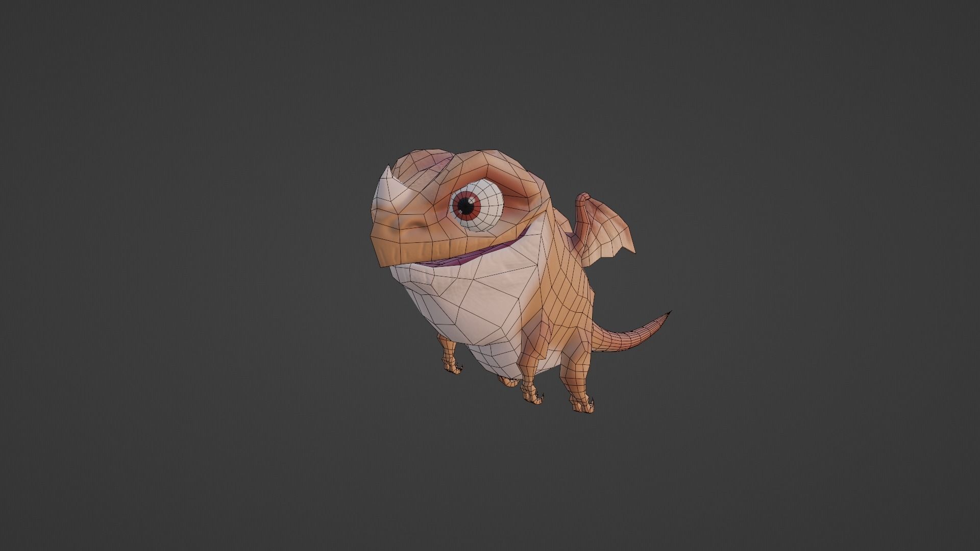 Character dragon Low-poly 3D model_13