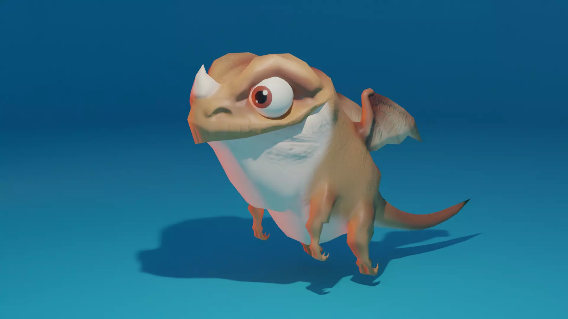 Character dragon Low-poly 3D model_0