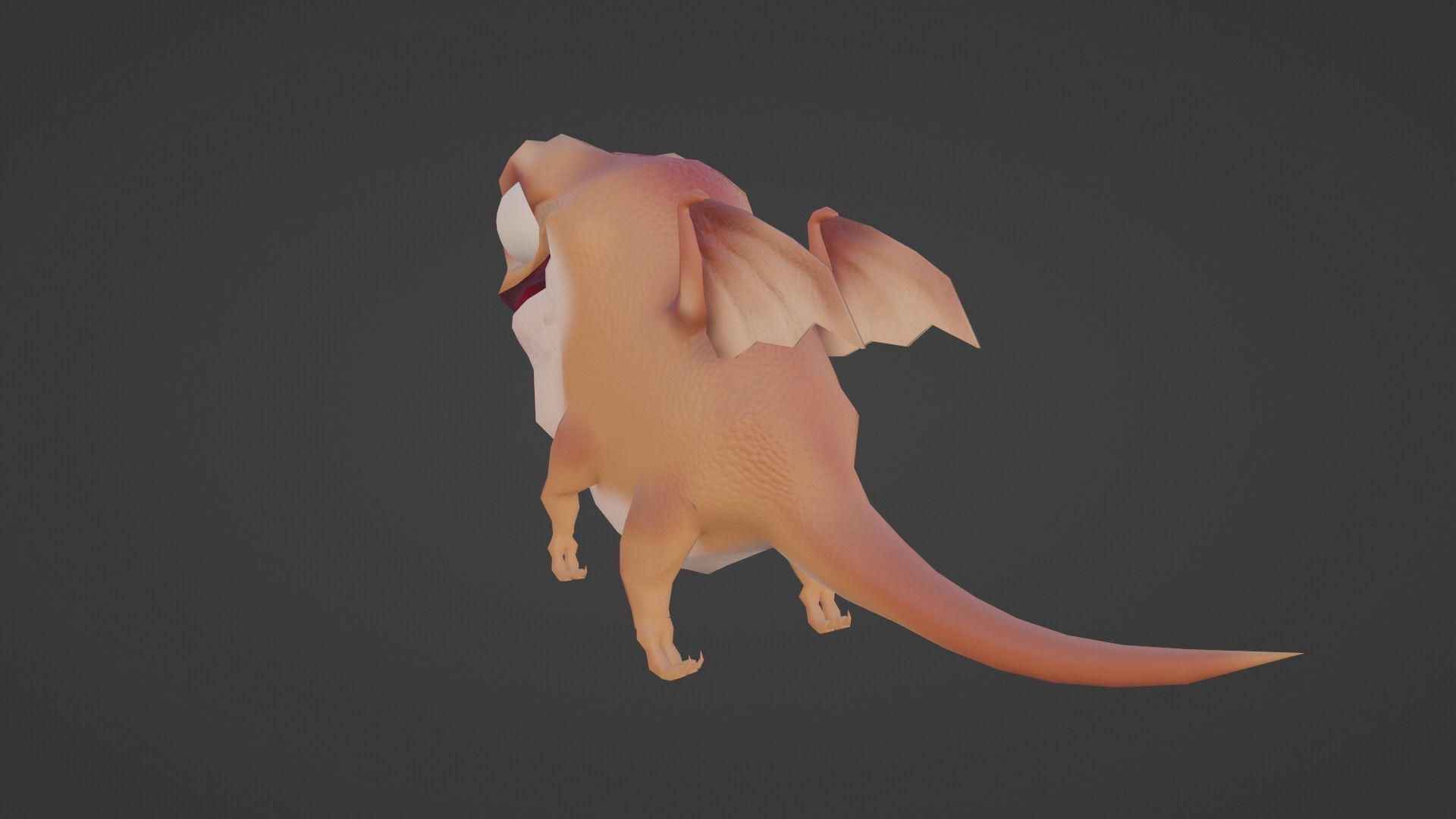 Character dragon Low-poly 3D model_26