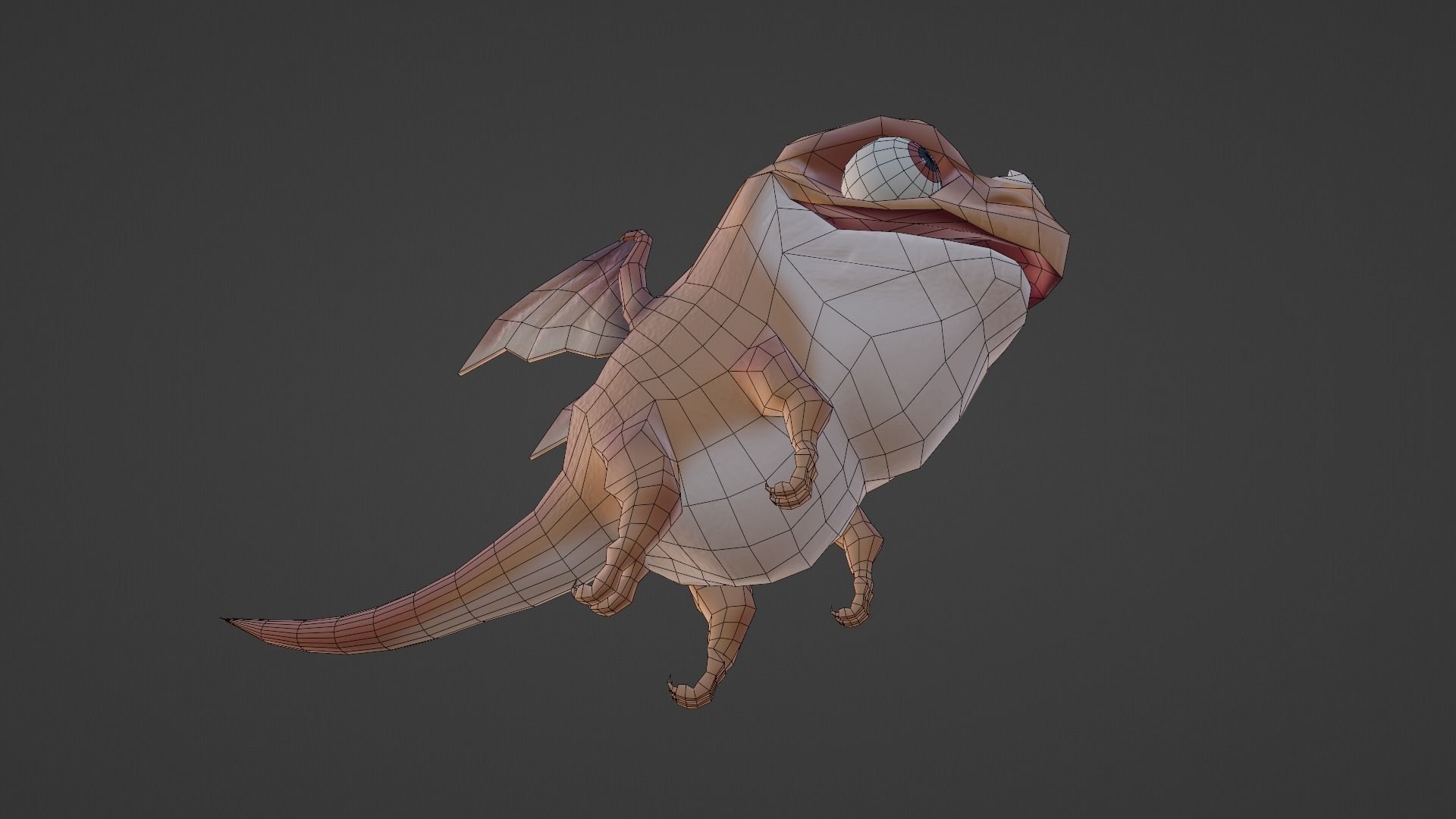 Character dragon Low-poly 3D model_21