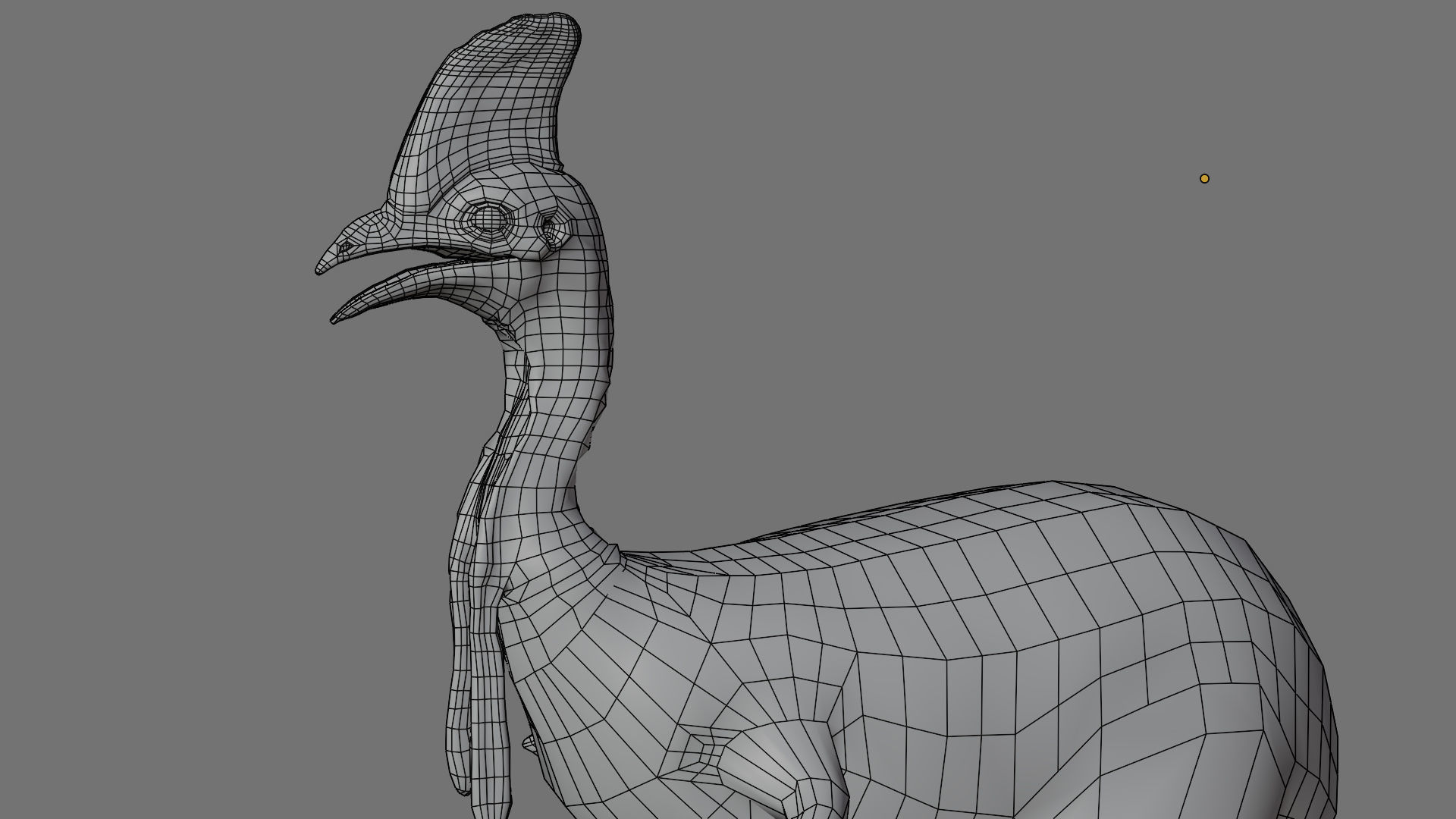 cassowary ostrich Low-poly 3D model_12