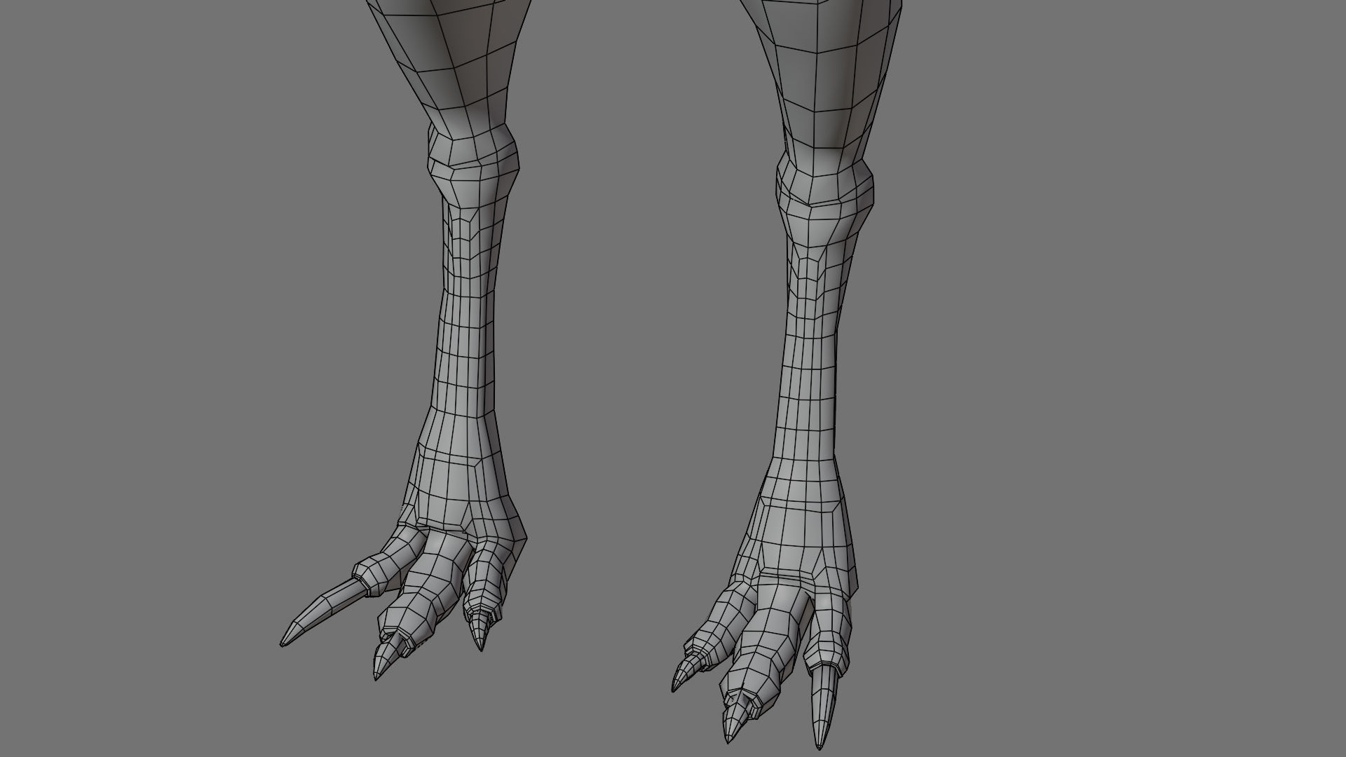 cassowary ostrich Low-poly 3D model_13