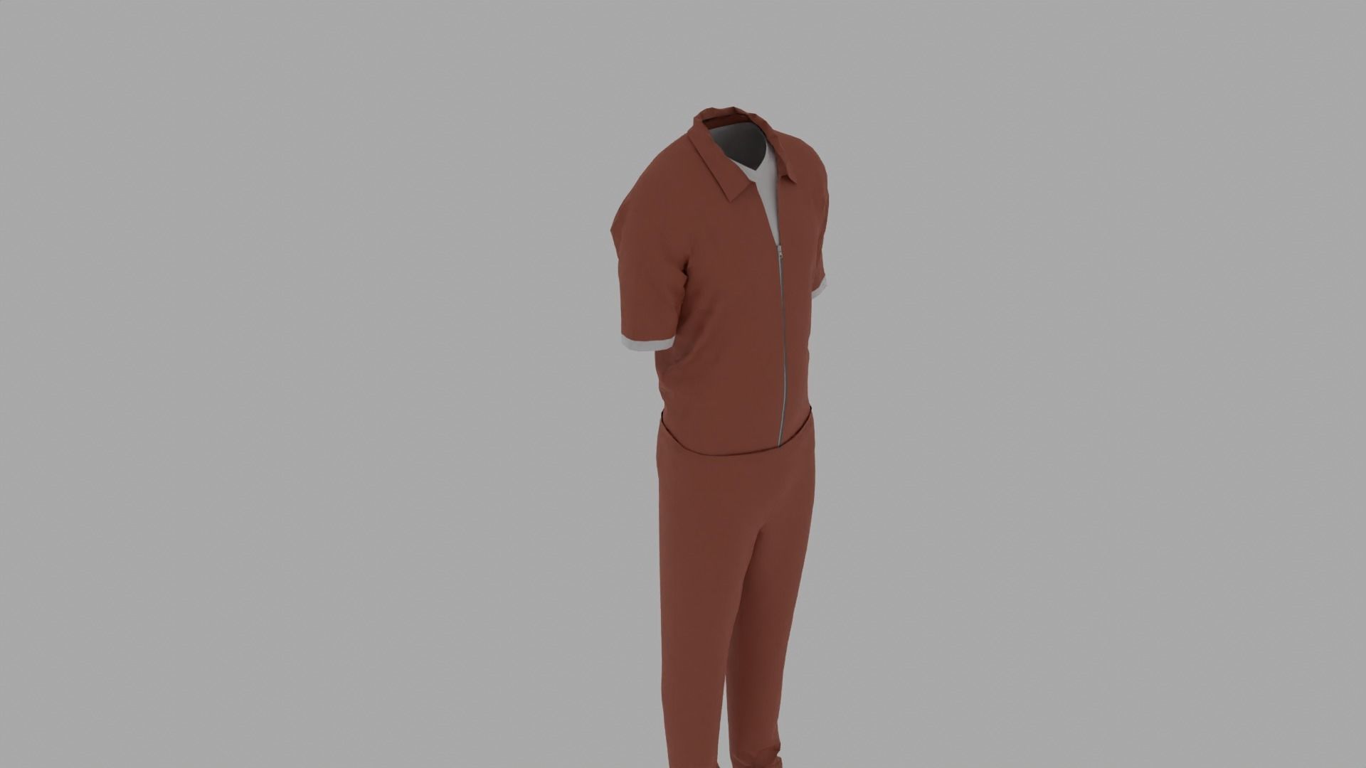 Prison Uniform Low-poly 3D model_8