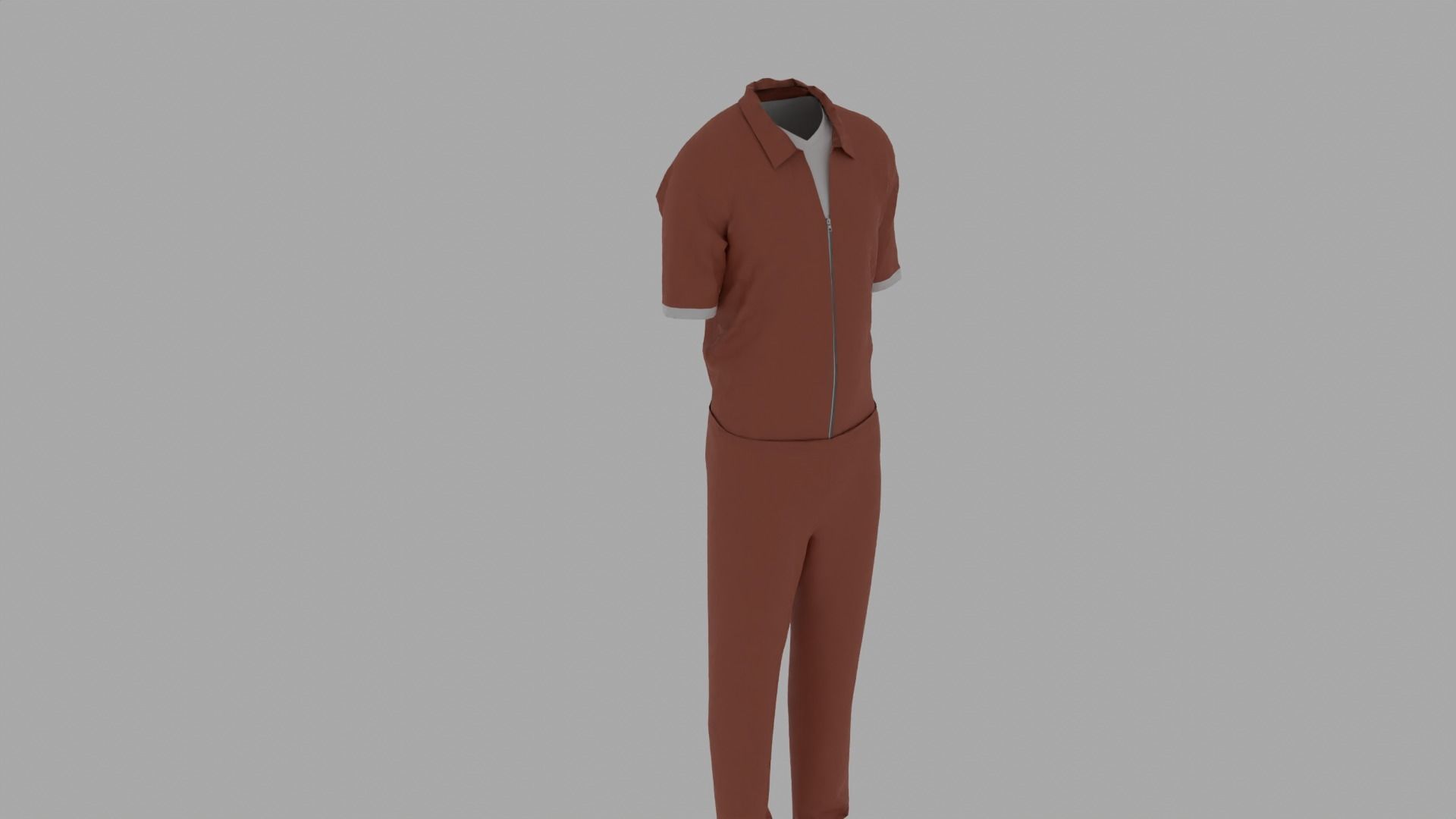 Prison Uniform Low-poly 3D model_1
