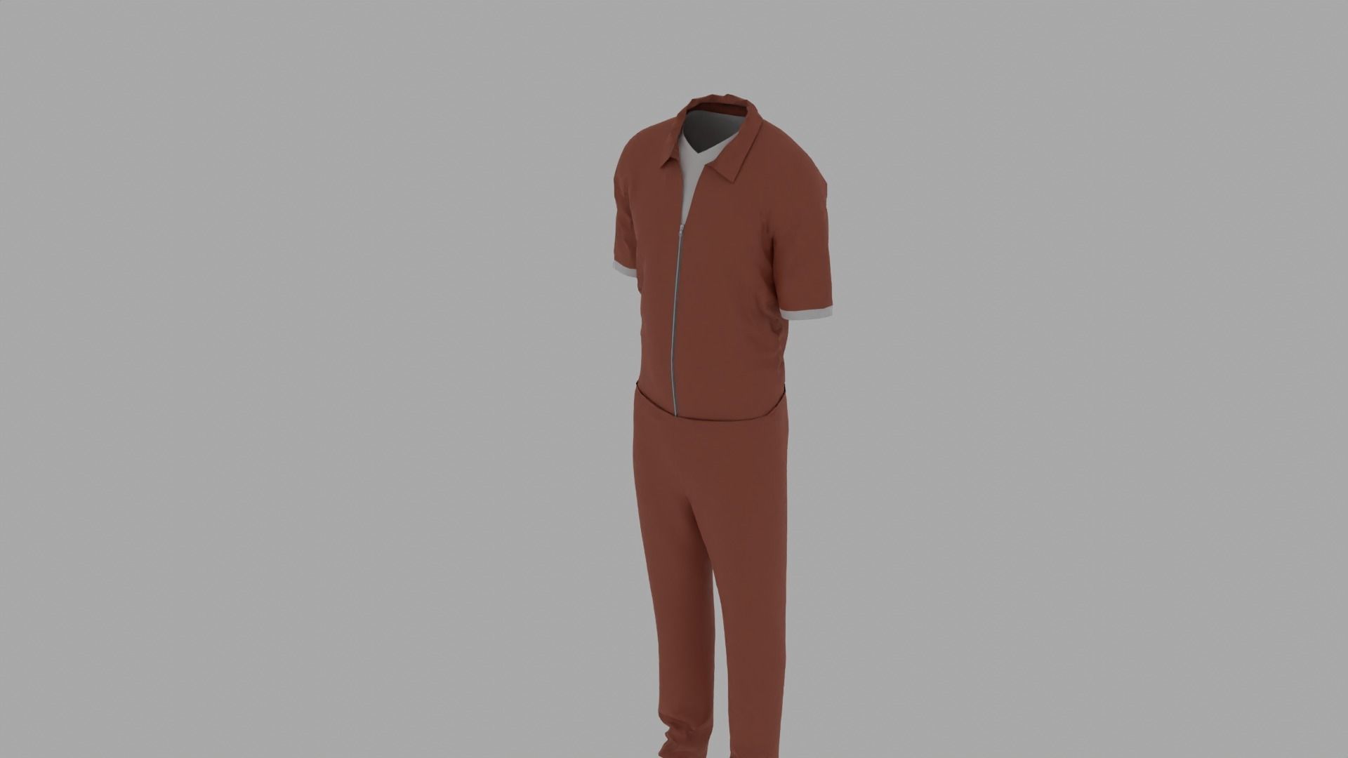 Prison Uniform Low-poly 3D model_4