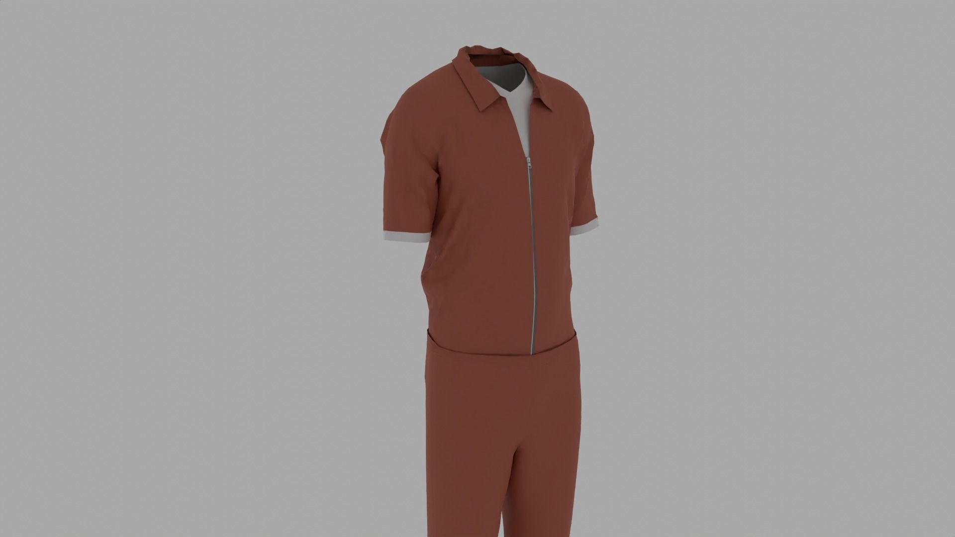 Prison Uniform Low-poly 3D model_6
