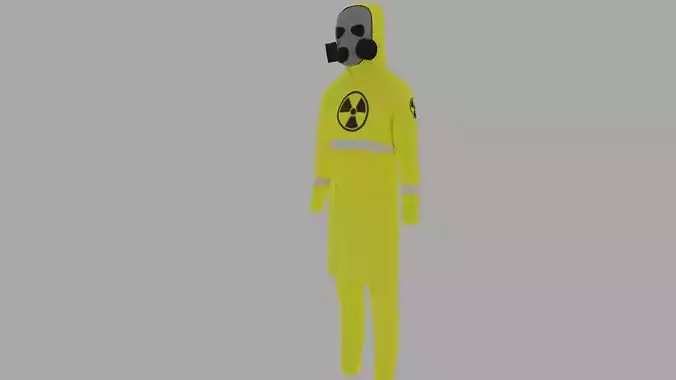 Radiation Suit Low-poly 3D model