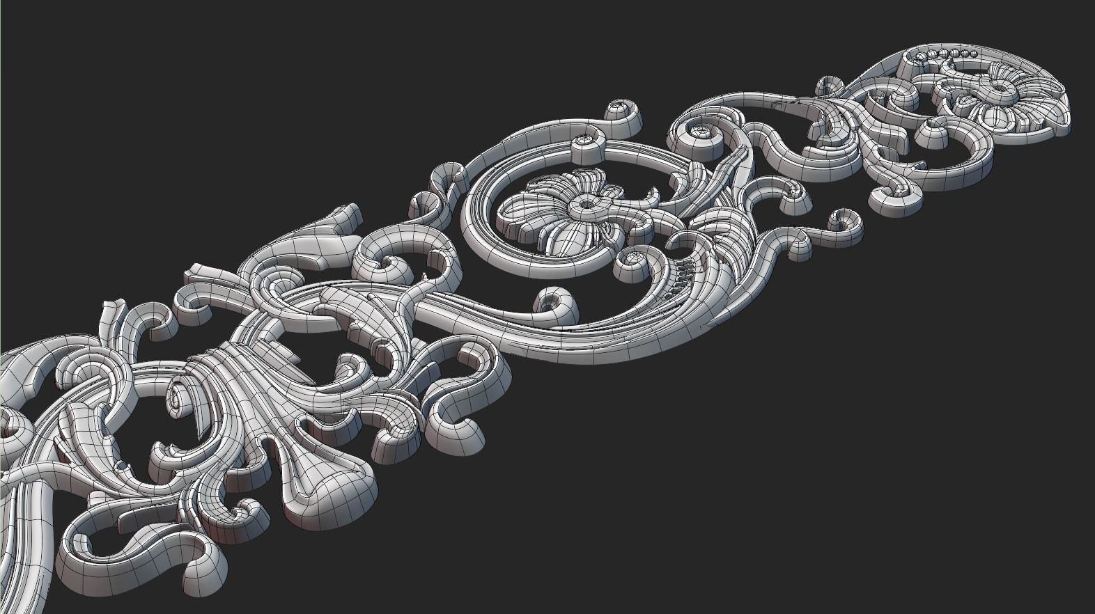 Carved Ornament Decor Low-poly 3D model_2