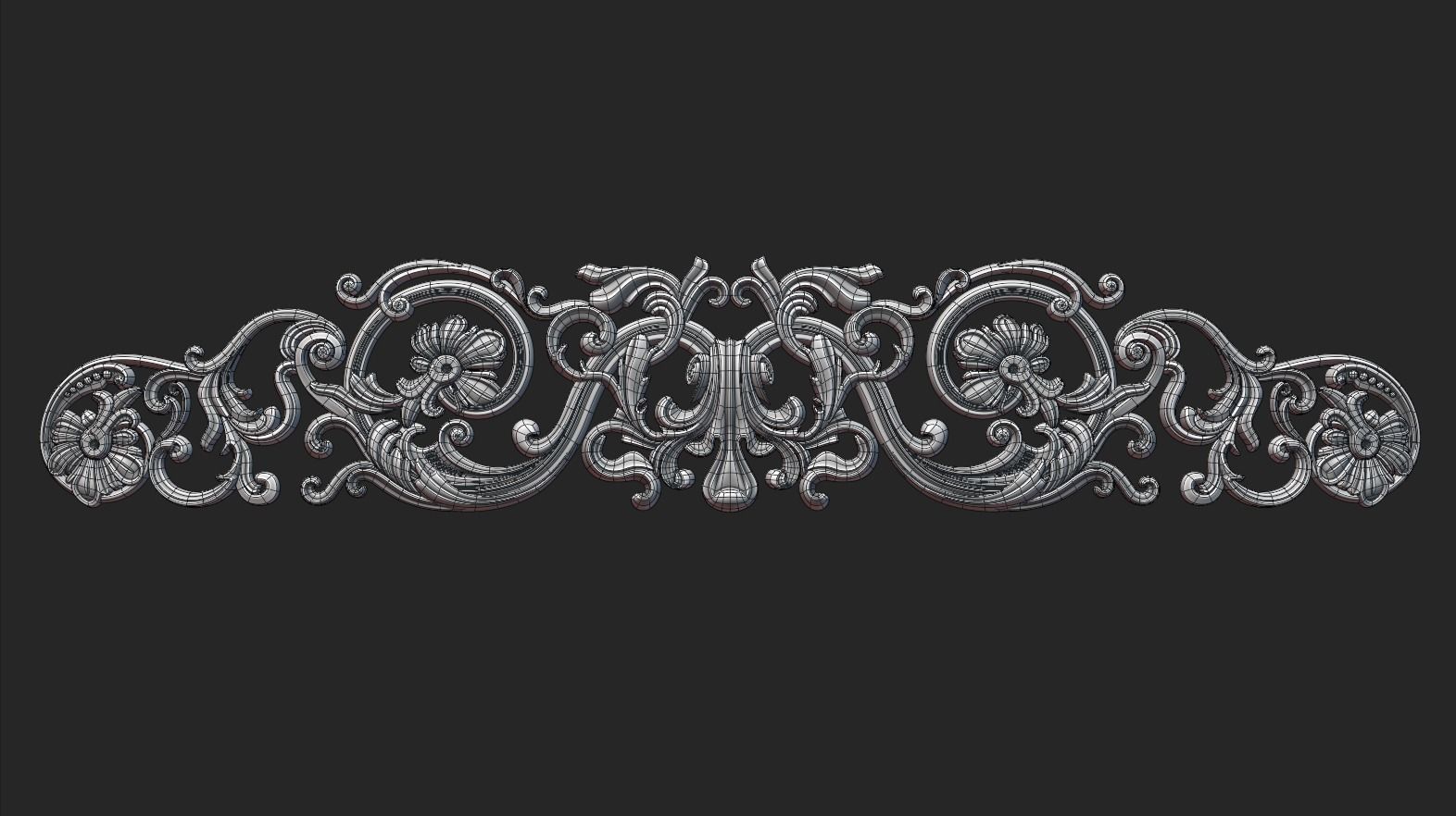 Carved Ornament Decor Low-poly 3D model_4