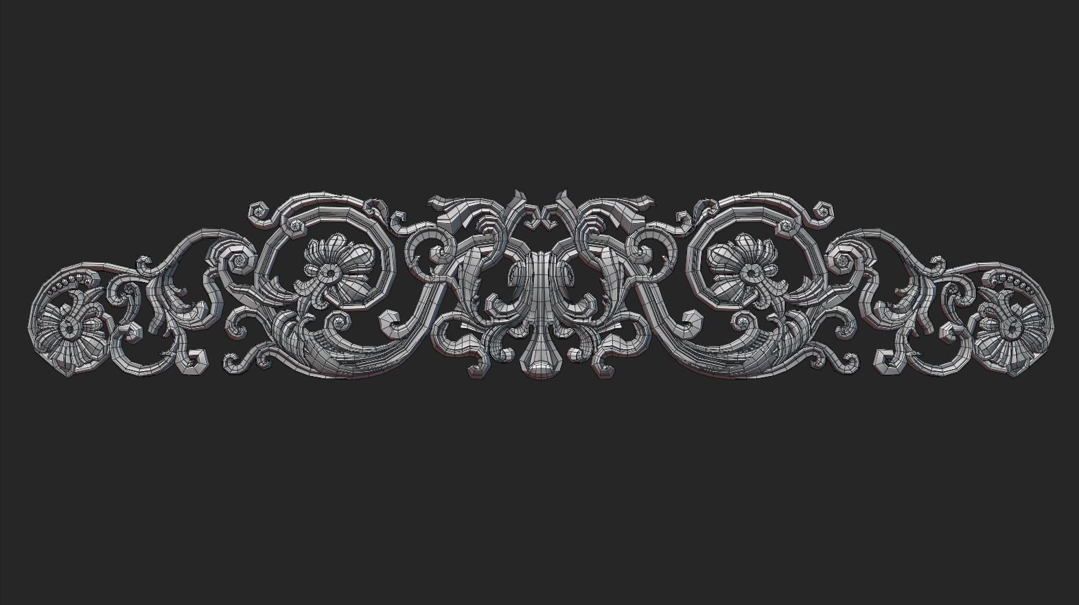 Carved Ornament Decor Low-poly 3D model_5