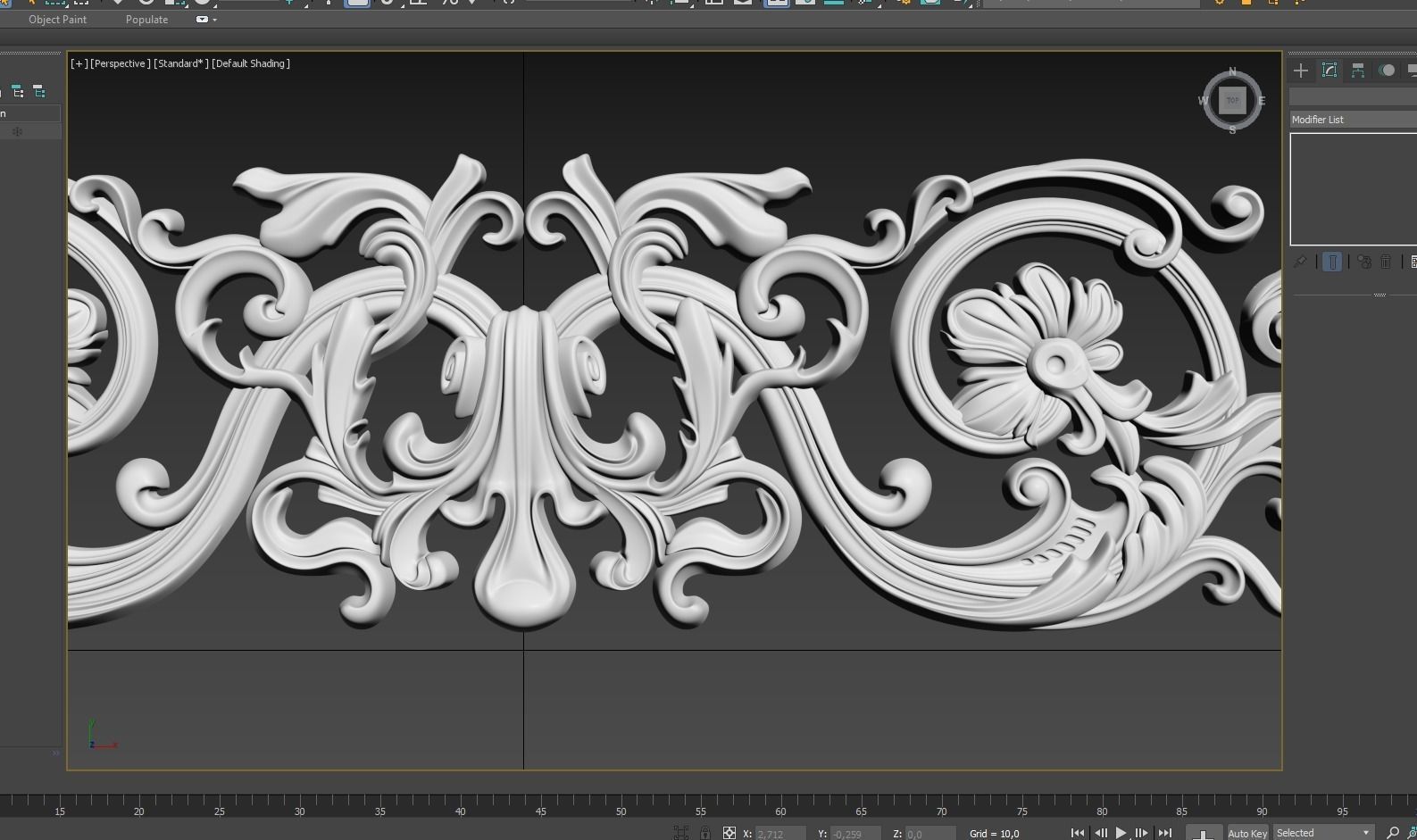 Carved Ornament Decor Low-poly 3D model_6