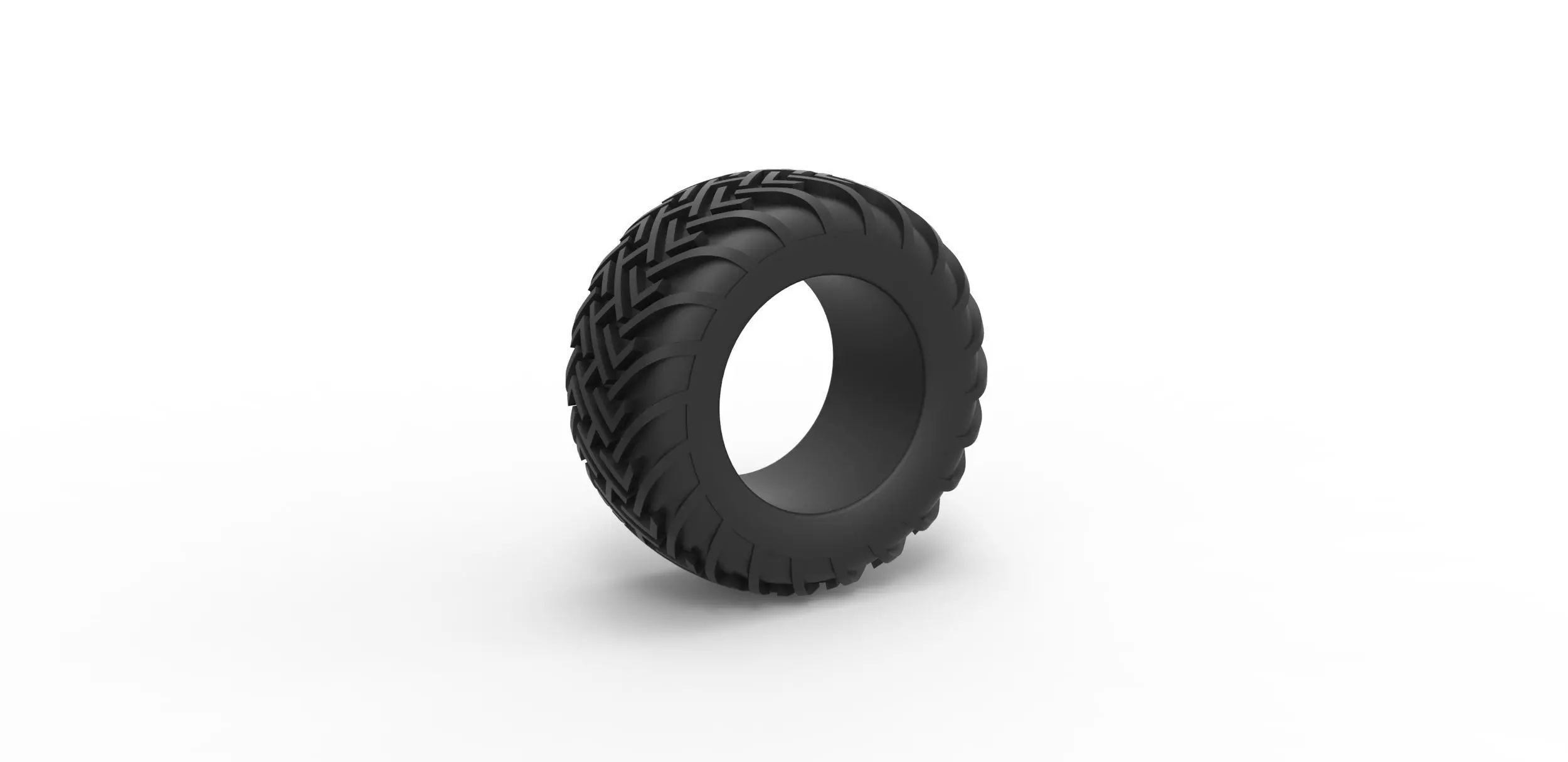 Dune buggy rear tire 16 Scale 1 to 25 3D print model