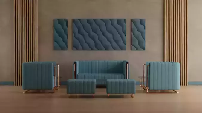 Sofa set 05 3D model