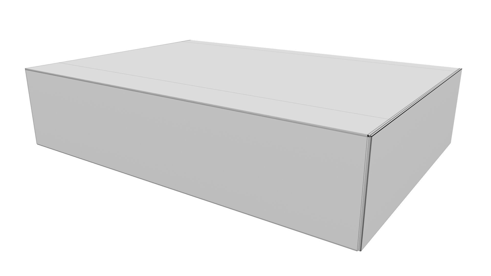 Cardboard box black 04 Low-poly 3D model_9