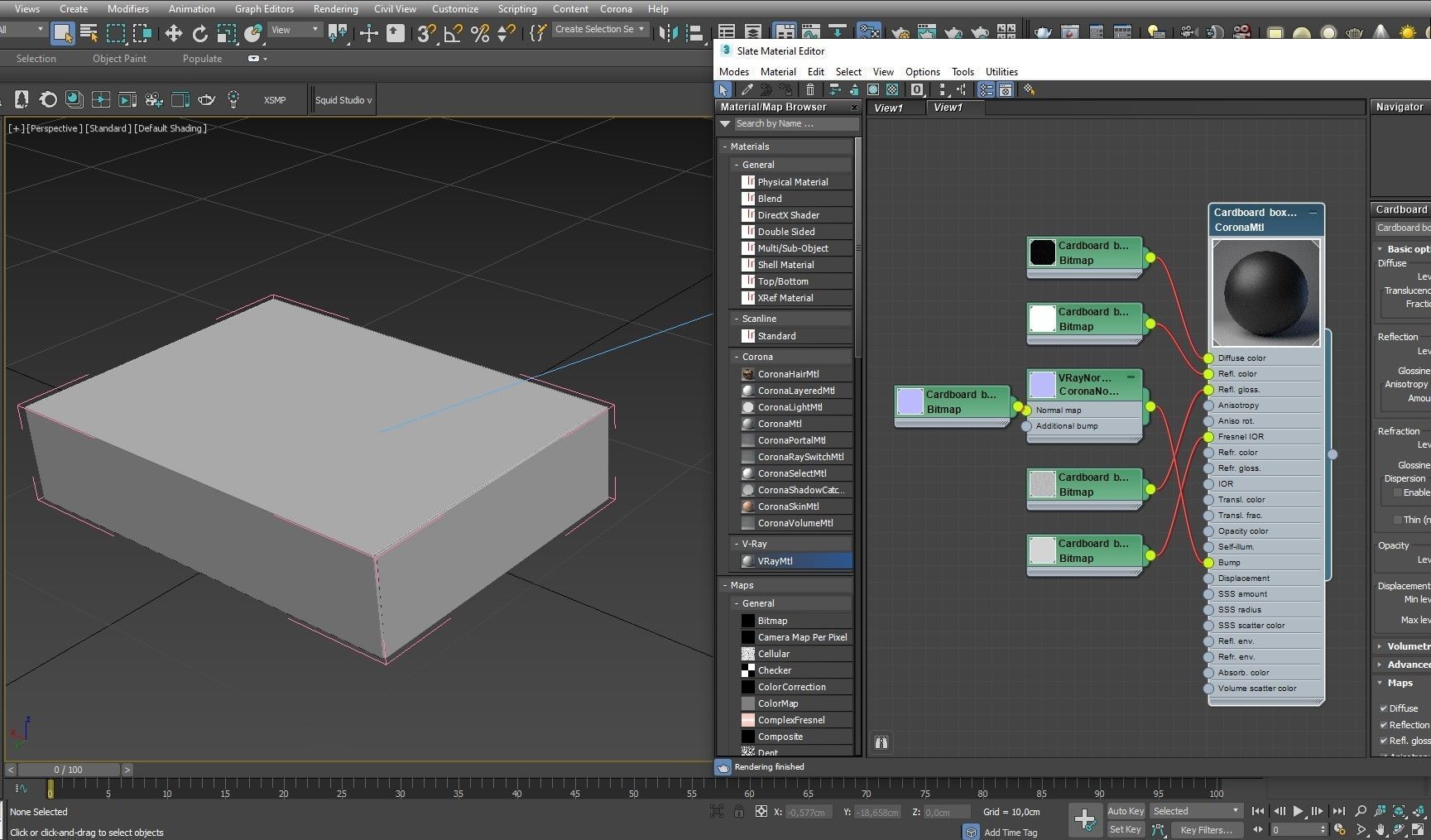 Cardboard box black 04 Low-poly 3D model_14
