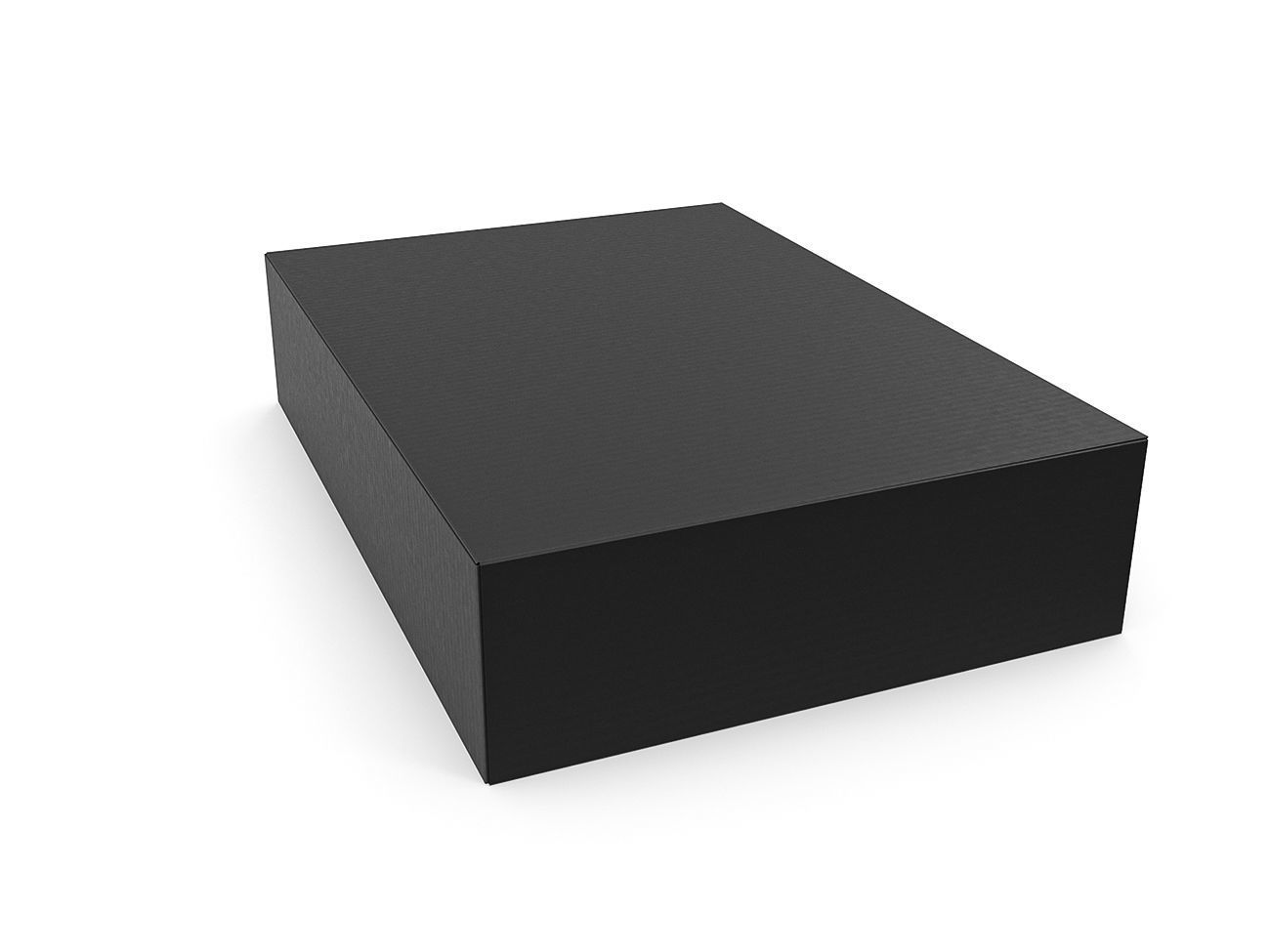 Cardboard box black 04 Low-poly 3D model_1