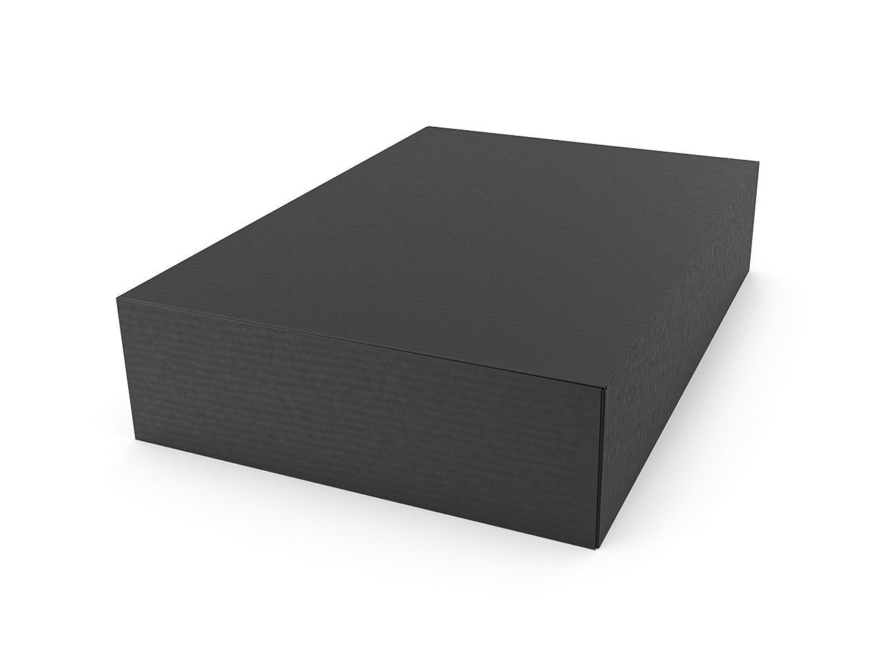Cardboard box black 04 Low-poly 3D model_3
