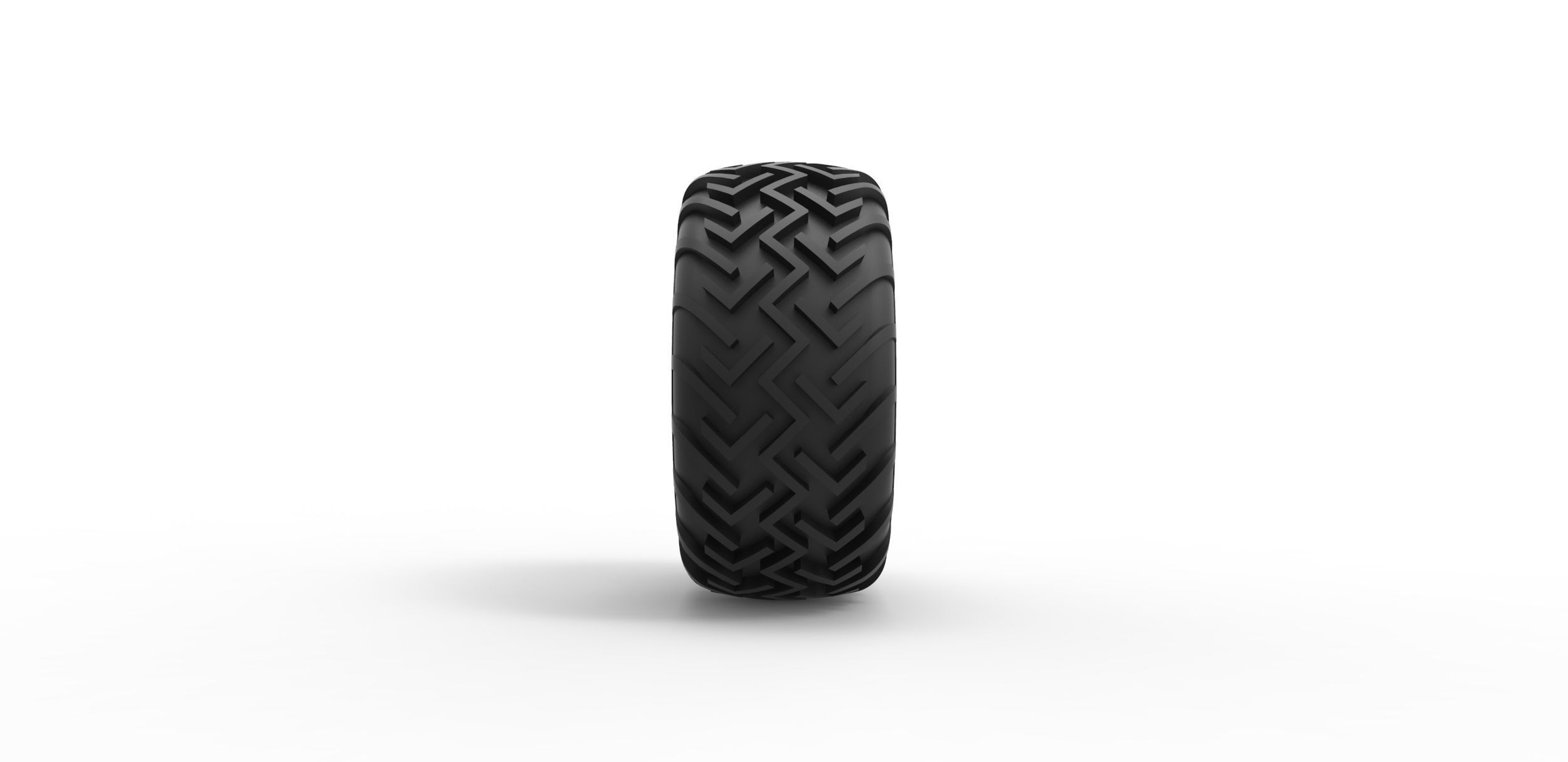 Dune buggy rear tire 17 Scale 1 to 25 3D print model_3
