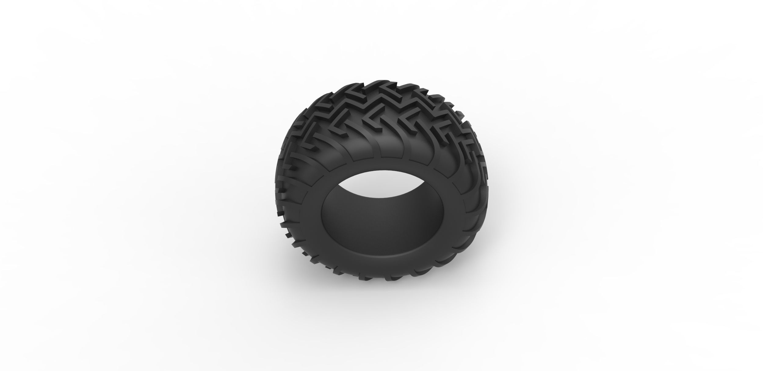 Dune buggy rear tire 17 Scale 1 to 25 3D print model_5