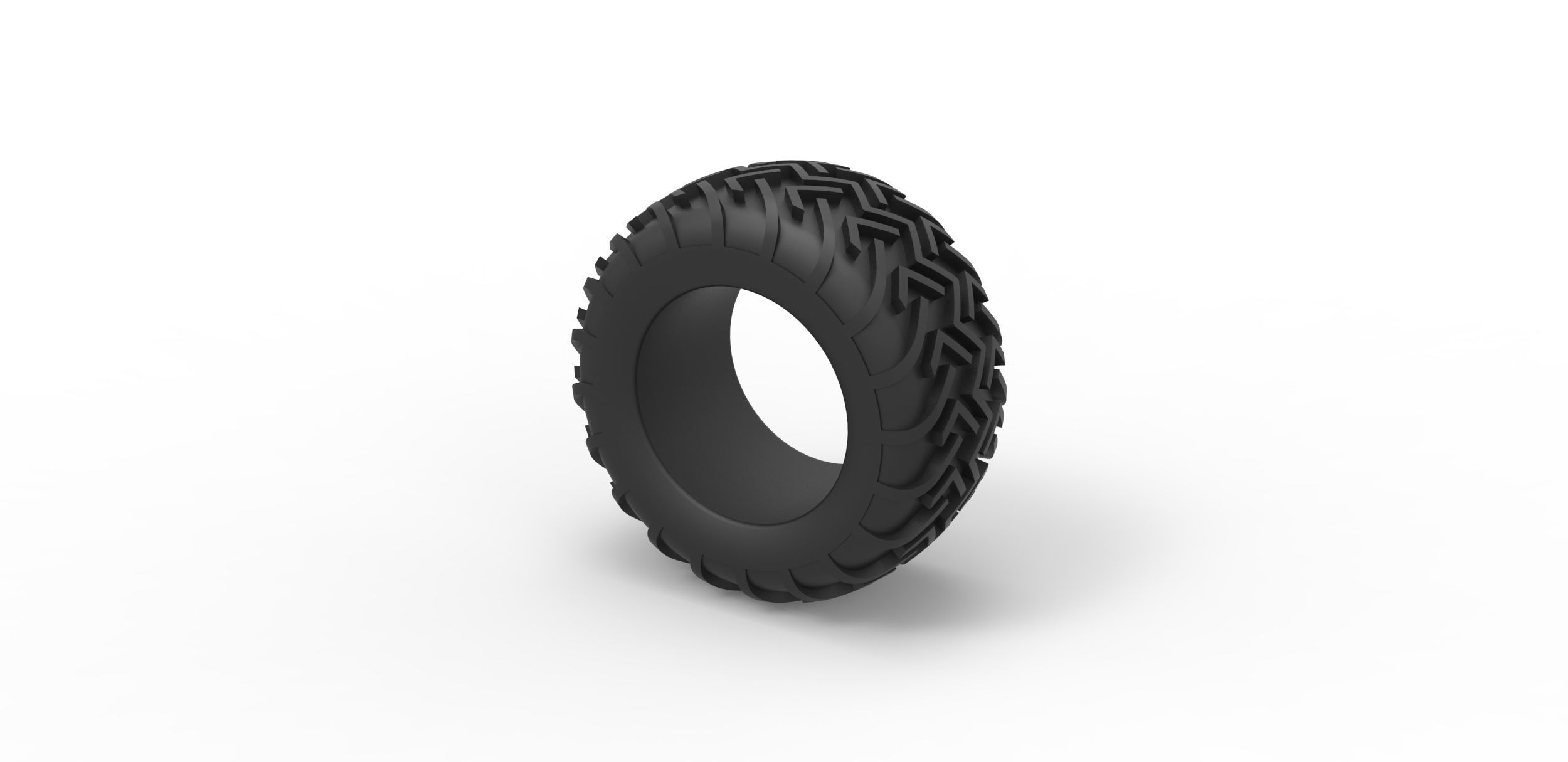 Dune buggy rear tire 17 Scale 1 to 25 3D print model_6