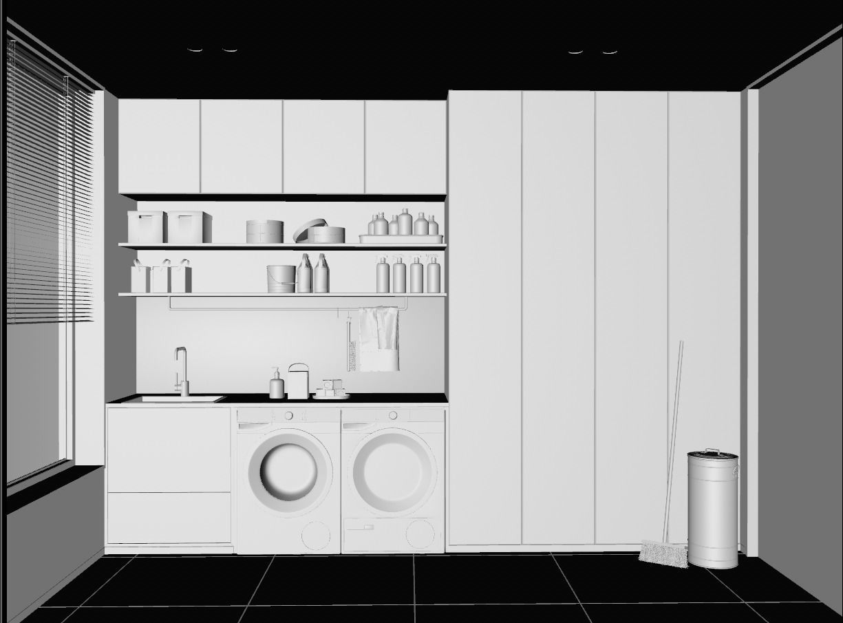 Kitchen Interior Scene 3D model_8