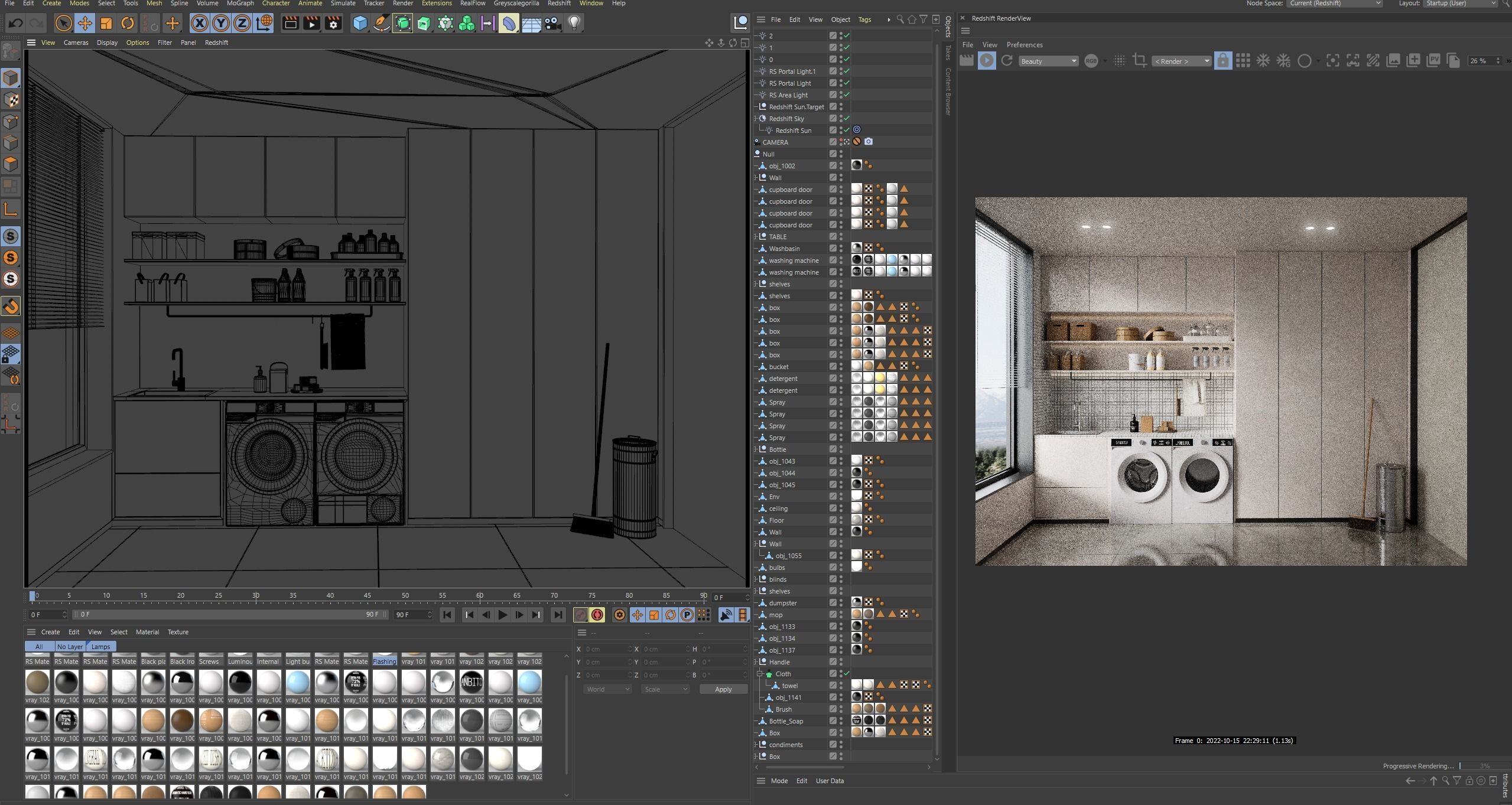 Kitchen Interior Scene 3D model_1