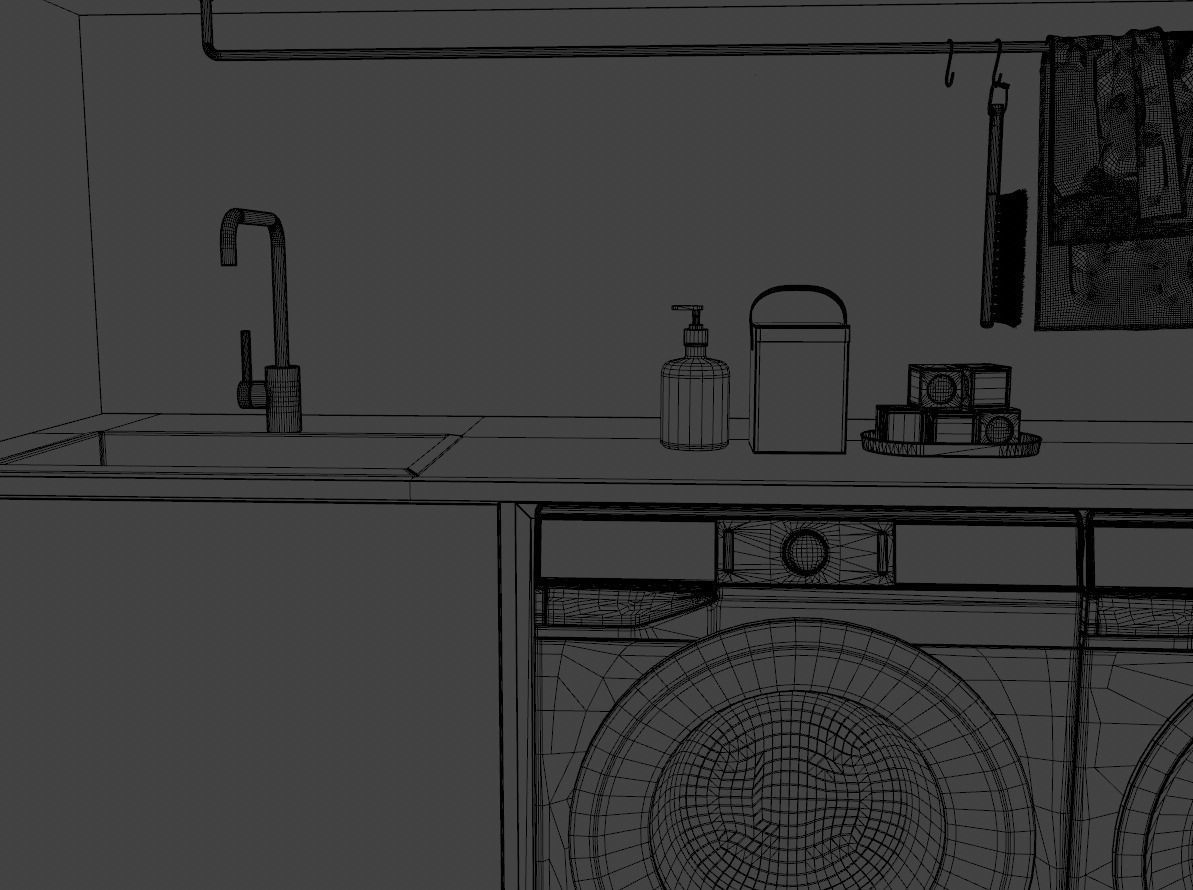 Kitchen Interior Scene 3D model_7