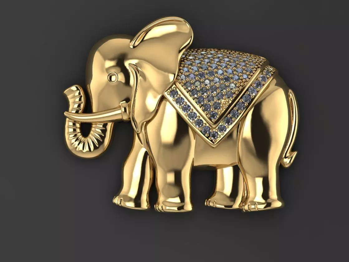 Elephant Pendant 3D print model