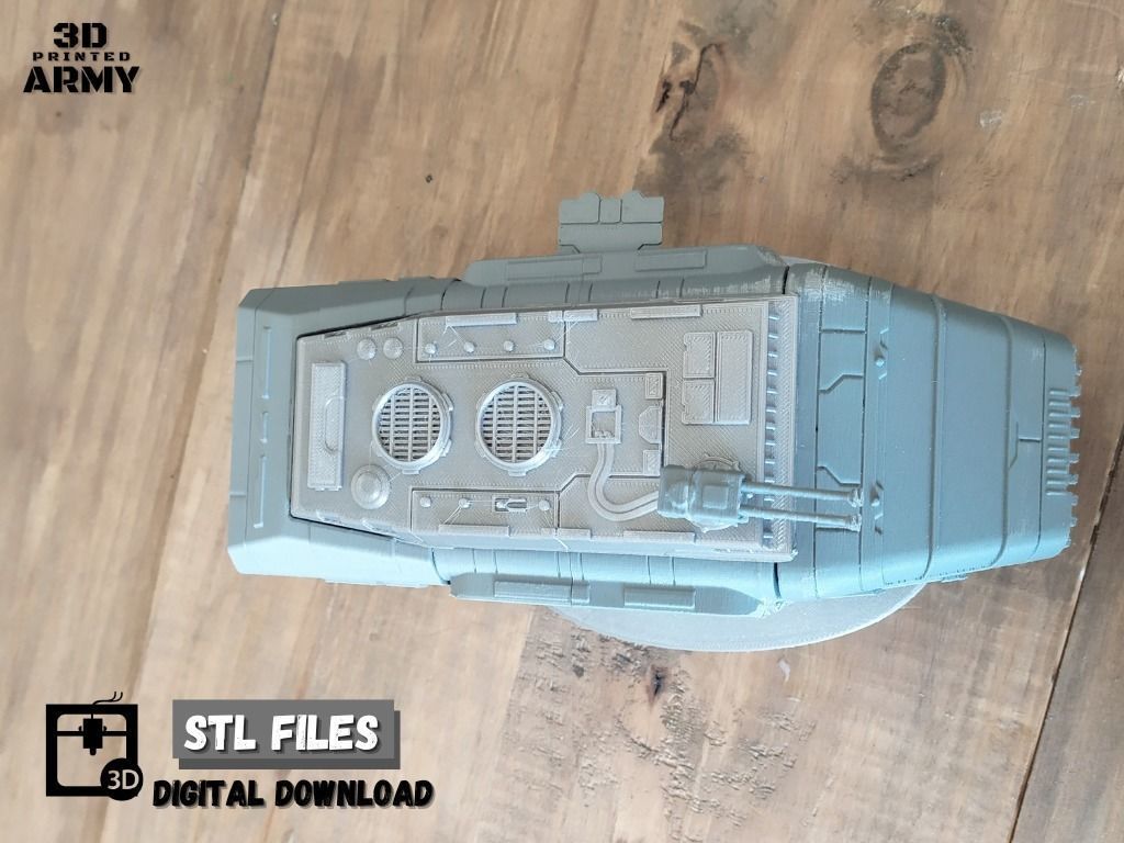 Star Wars A-A5 Speeder truck for SW legion 3D Print STL files  3D print model_11