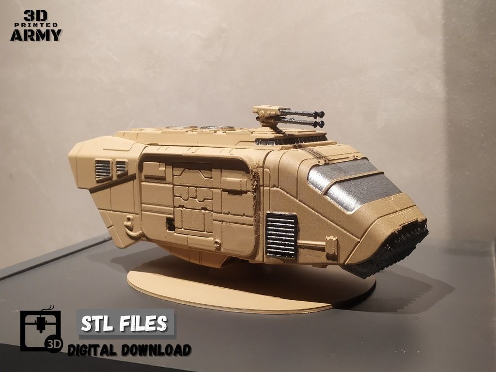 Star Wars A-A5 Speeder truck for SW legion 3D Print STL files  3D print model_13