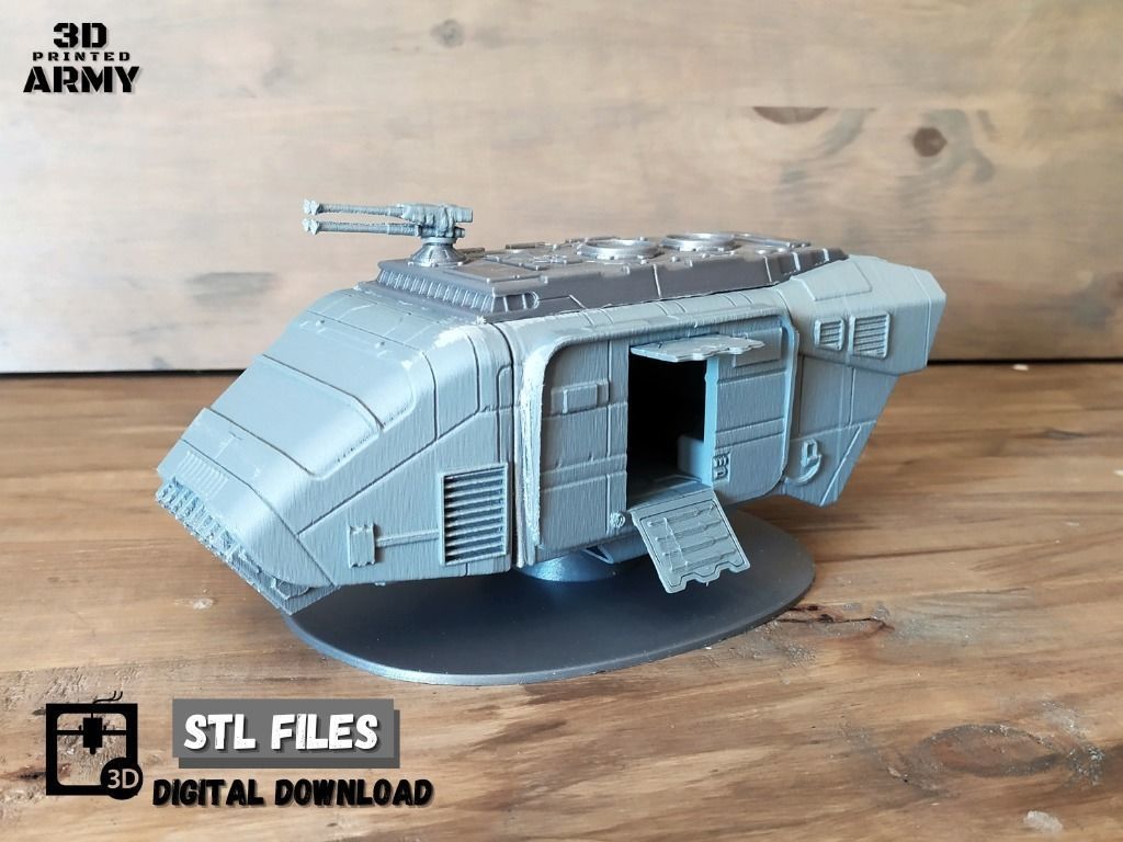 Star Wars A-A5 Speeder truck for SW legion 3D Print STL files  3D print model_12
