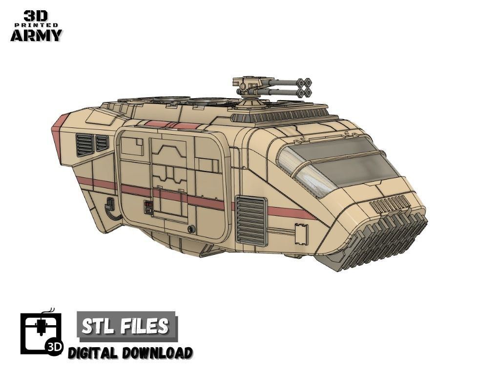 Star Wars A-A5 Speeder truck for SW legion 3D Print STL files  3D print model_1