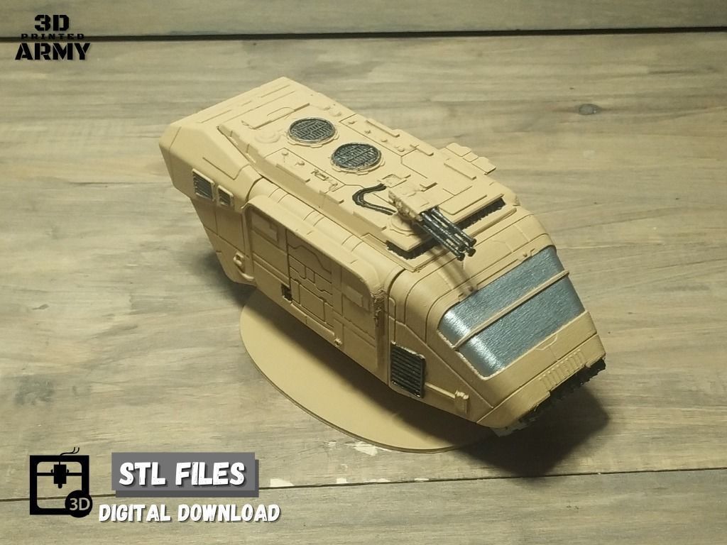 Star Wars A-A5 Speeder truck for SW legion 3D Print STL files  3D print model_16