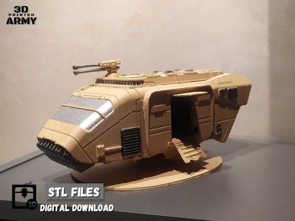 Star Wars A-A5 Speeder truck for SW legion 3D Print STL files  3D print model_14