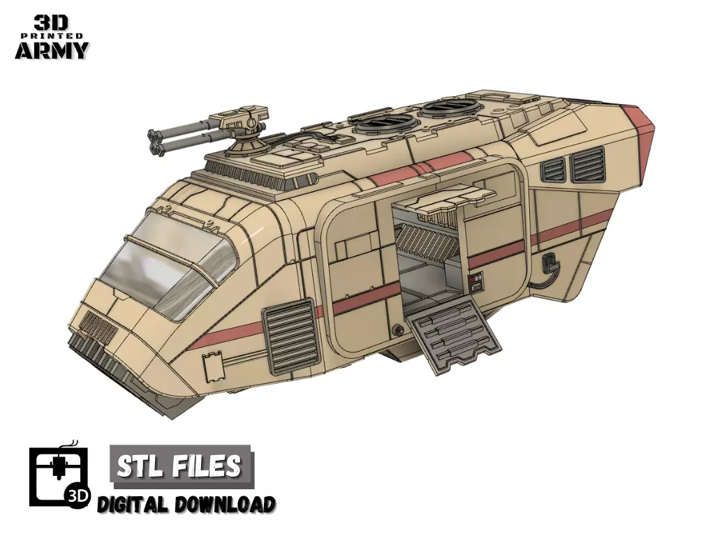 Star Wars A-A5 Speeder truck for SW legion 3D Print STL files  3D print model_0