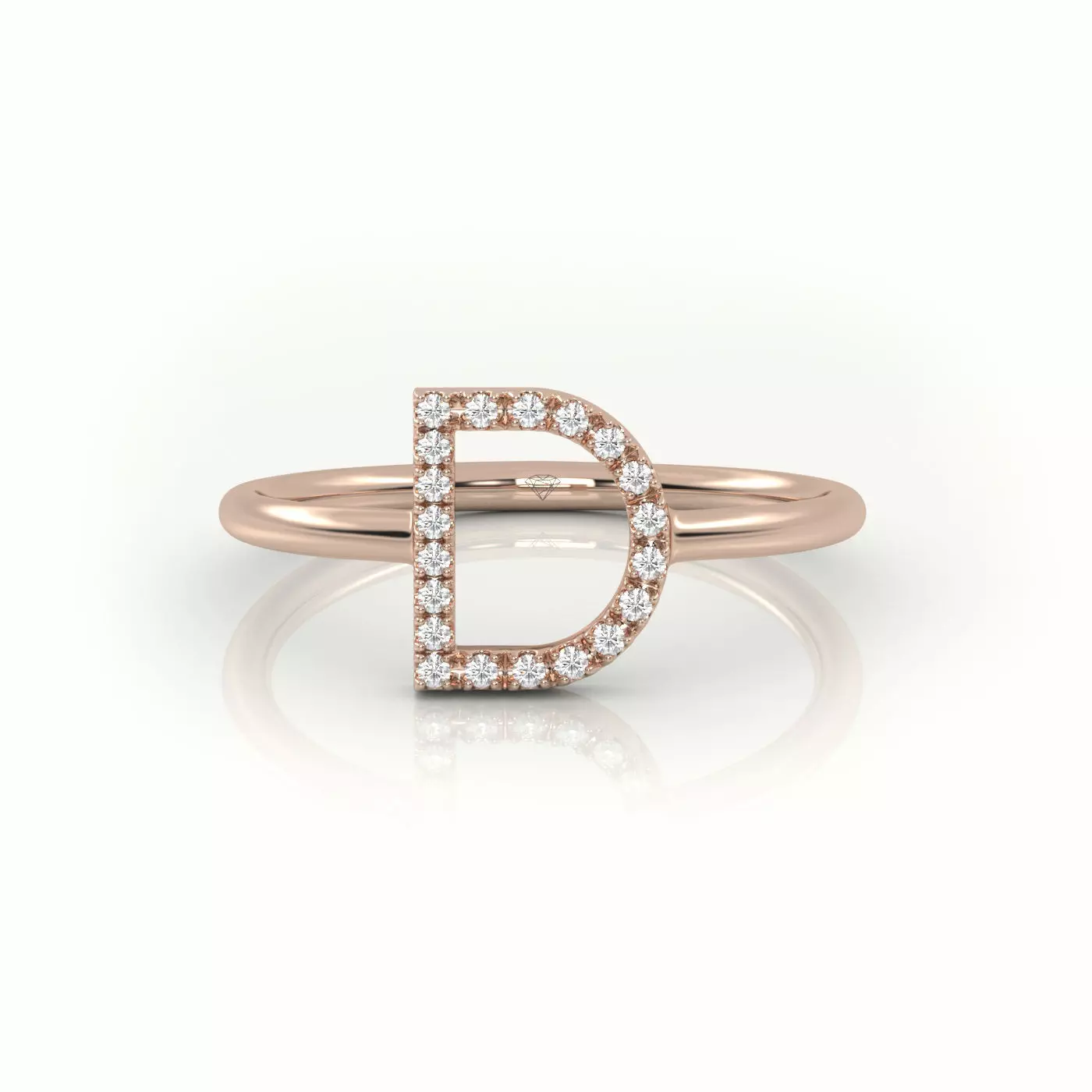 Initial D ring size 54 with professional renderings 3D print model