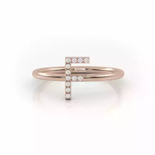 Initial F ring size 54 with professional renderings 3D print model