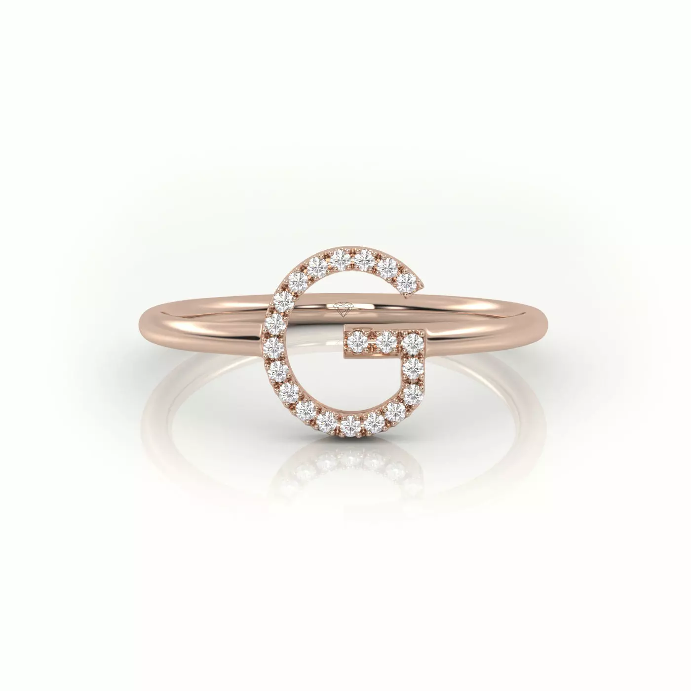 Initial G ring size 54 with professional renderings 3D print model