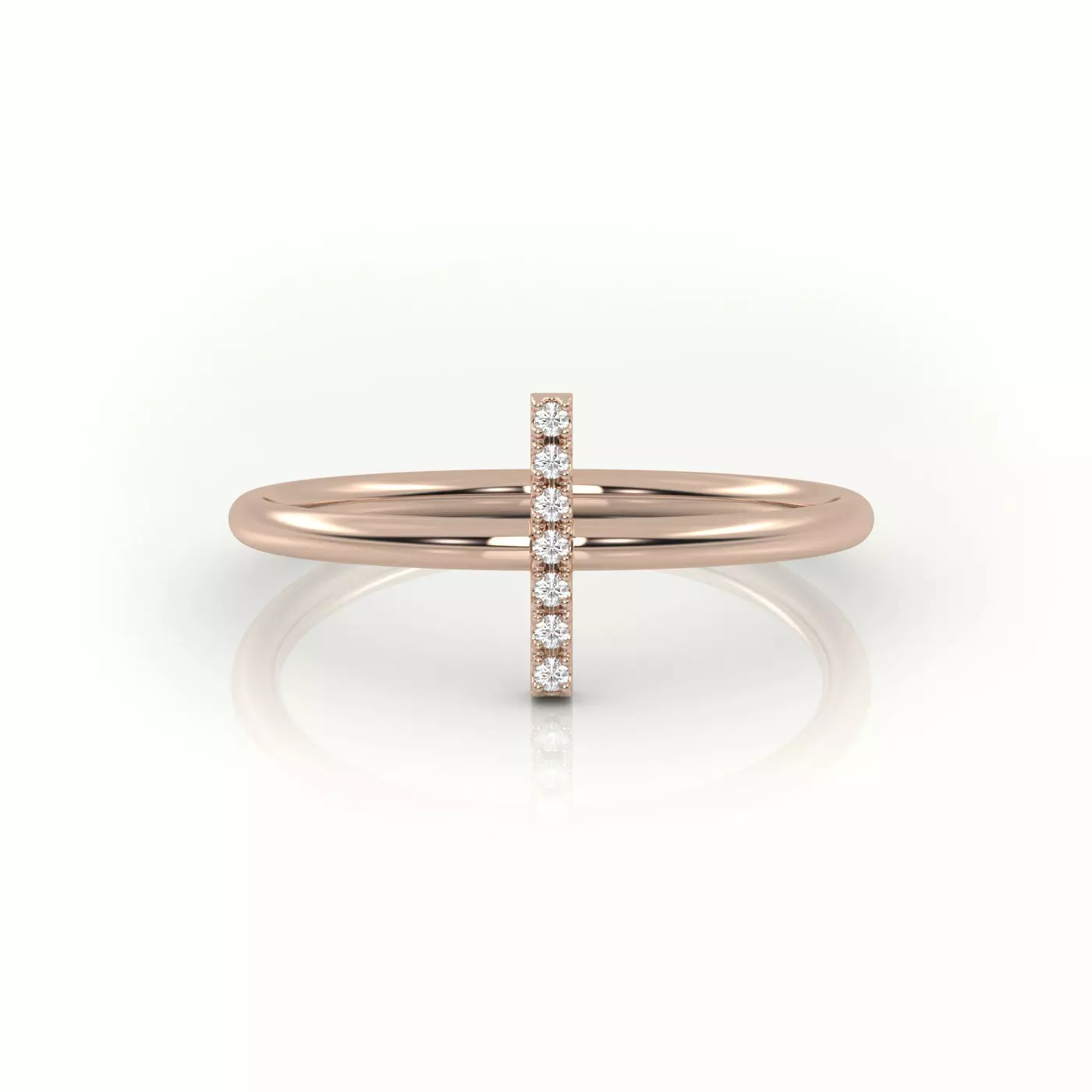 Initial I ring size 54 with professional renderings 3D print model