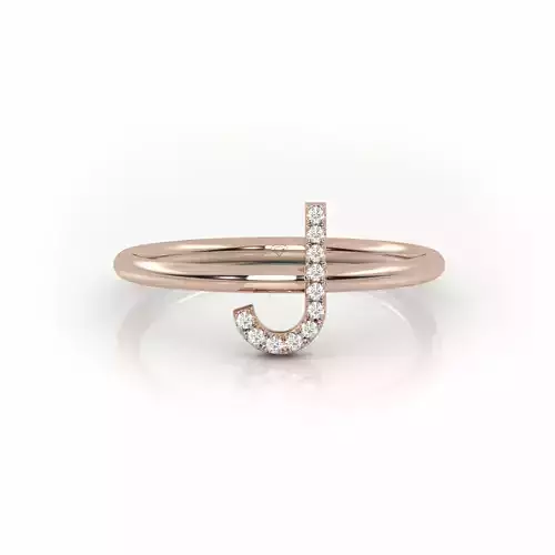Initial J ring size 54 with professional renderings 3D print model