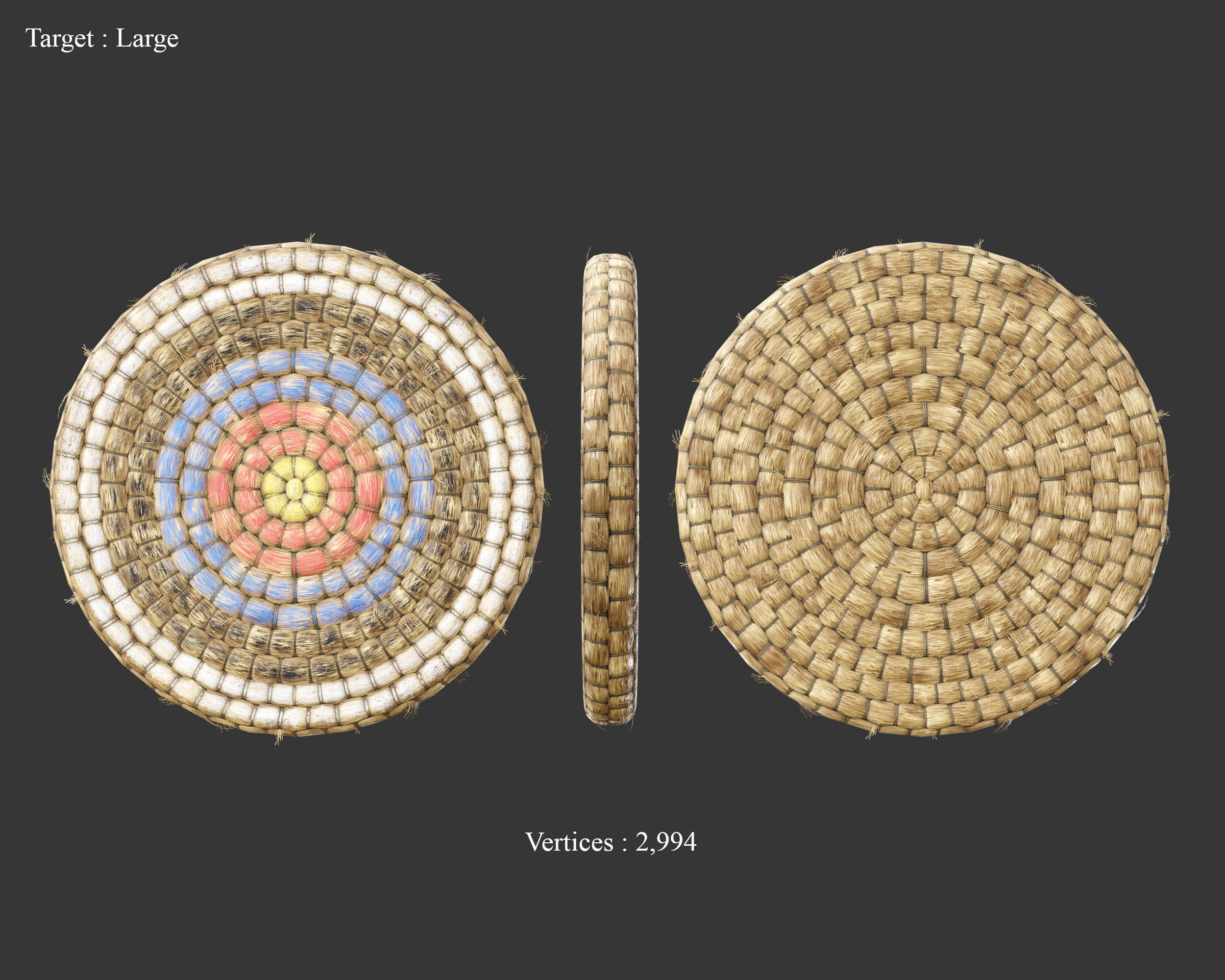 Medieval Training Targets Hay Low-poly 3D model_2