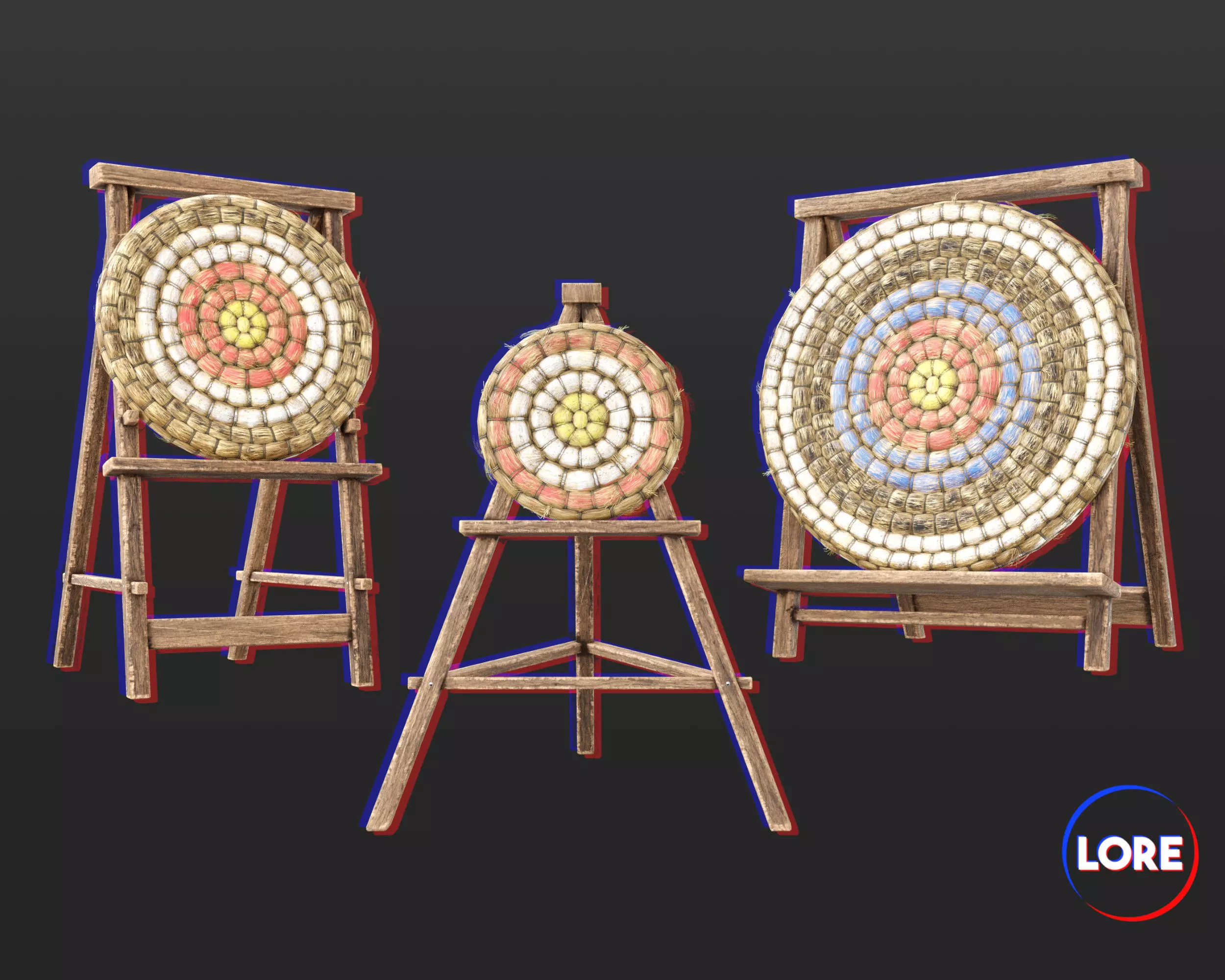 Medieval Training Targets Hay Low-poly 3D model_0