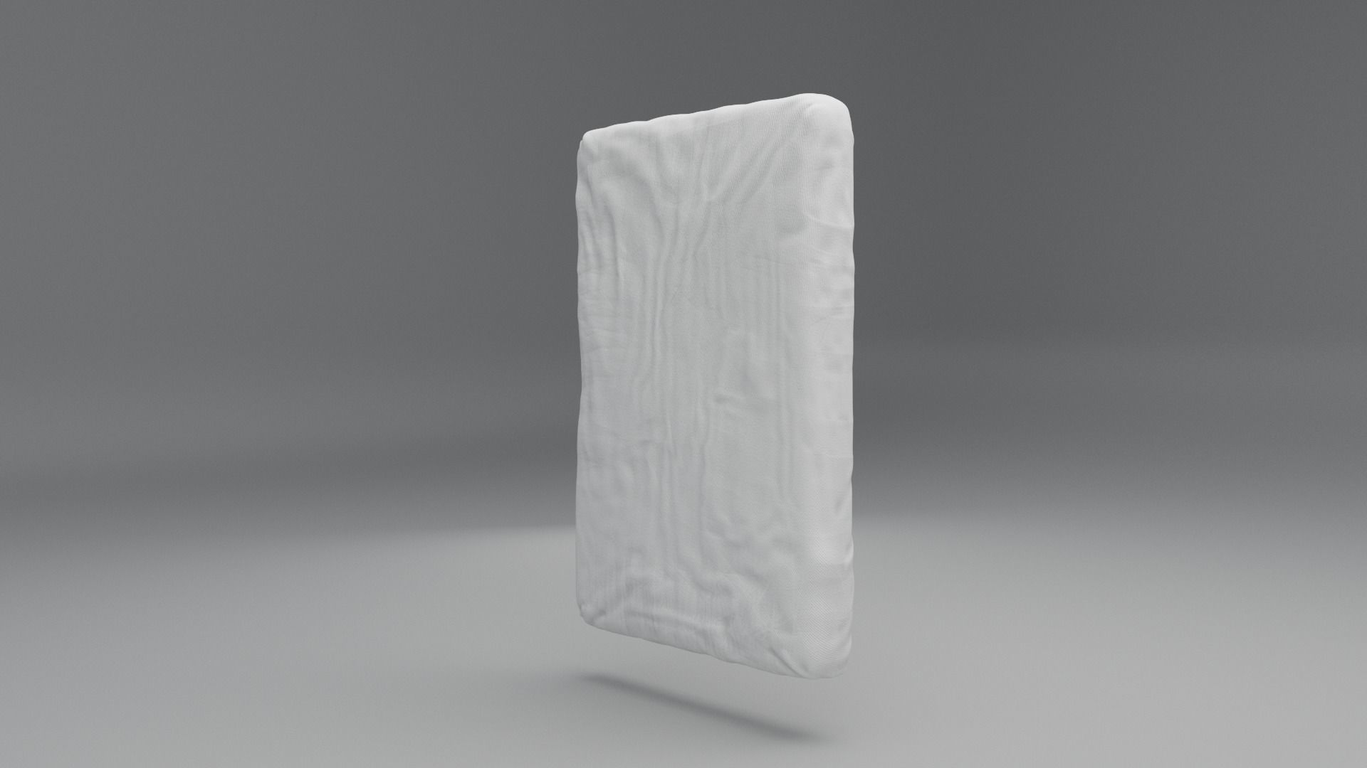 Mattress with a messy bed sheet 3D model_4