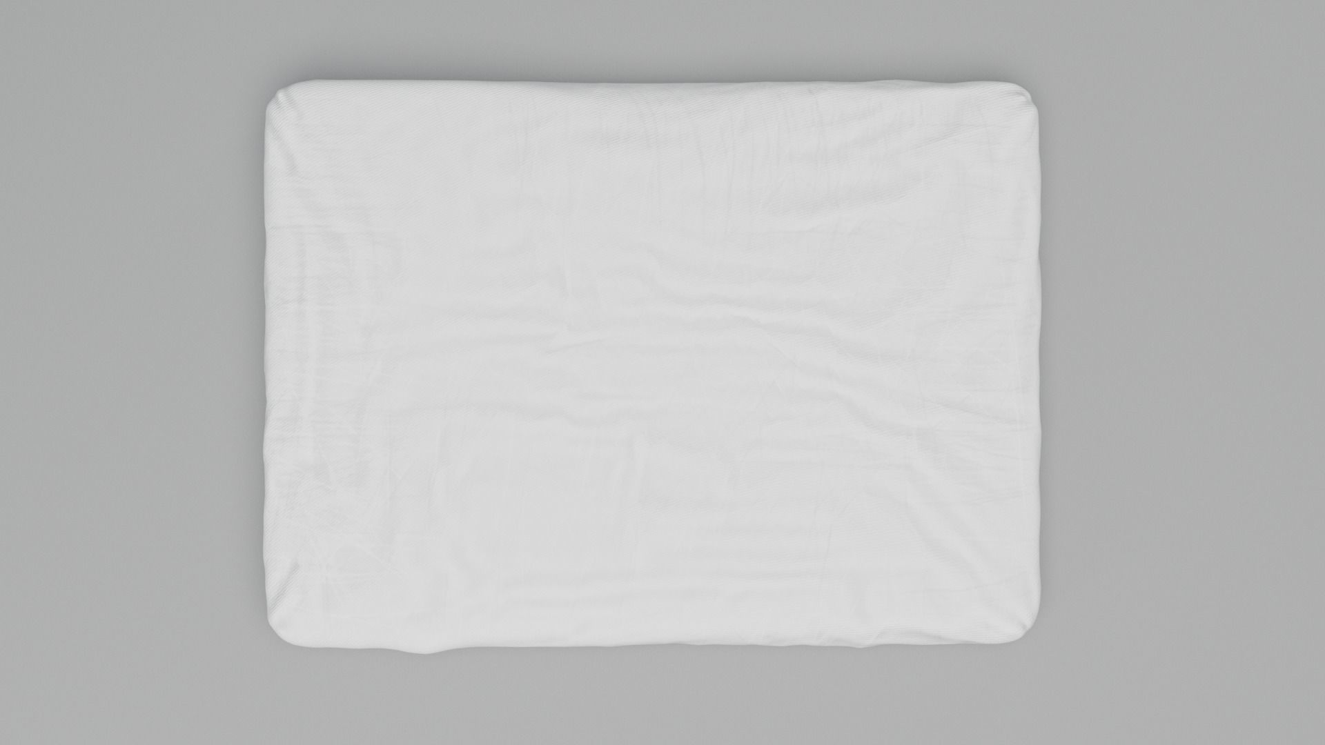Mattress with a messy bed sheet 3D model_1